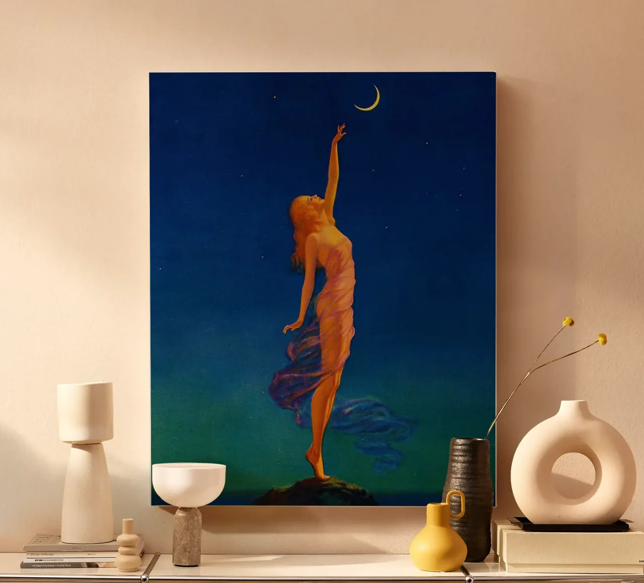 Edward Mason Eggleston – Reaching for the Moon canvas with Floater frame by Venus Art