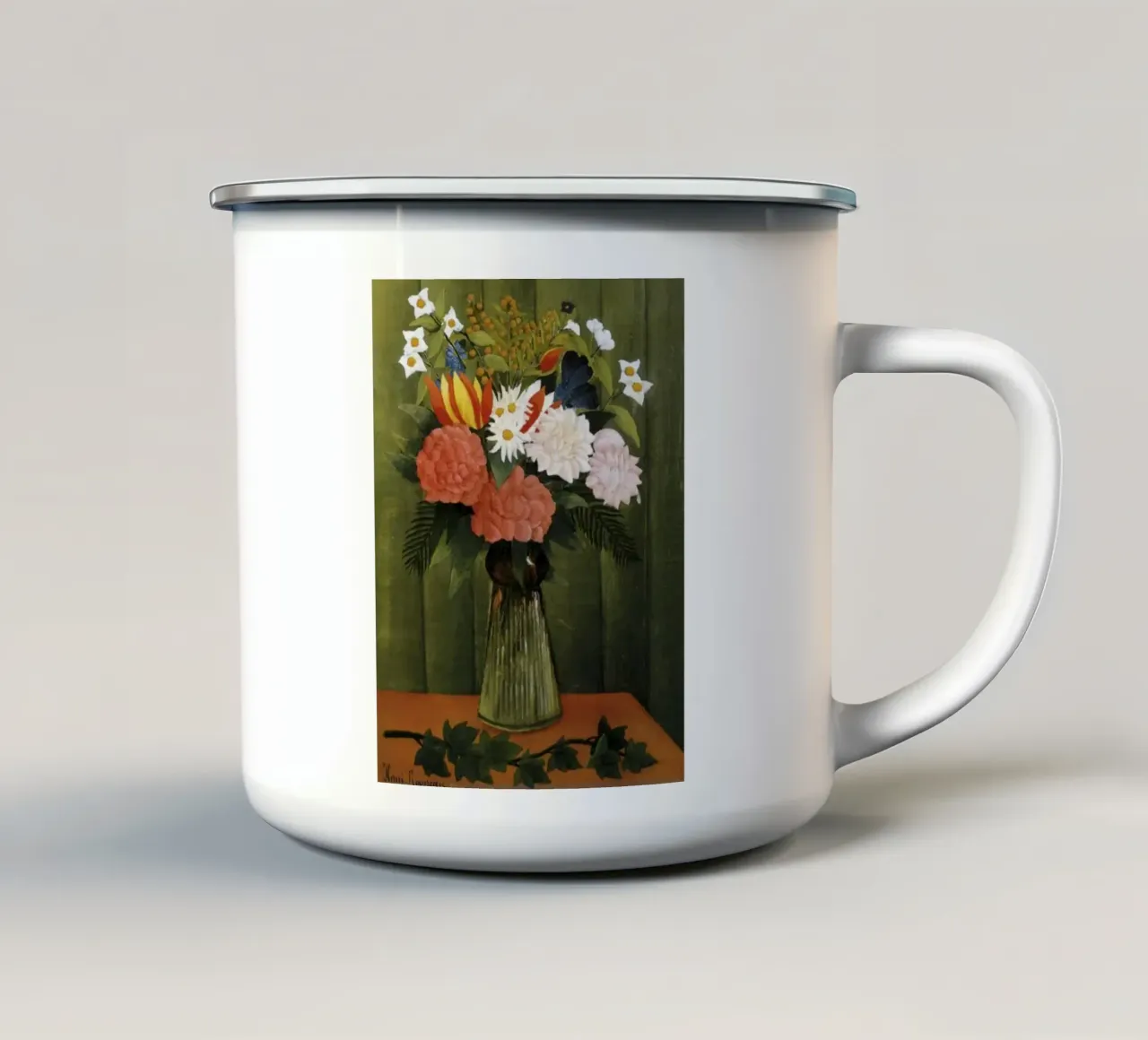 bouquet di fiori dipinto tazza in smalto da taylor shop