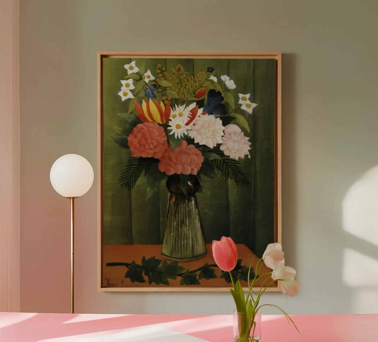 bouquet di fiori dipinto tela con Cornice a cassetta da taylor shop