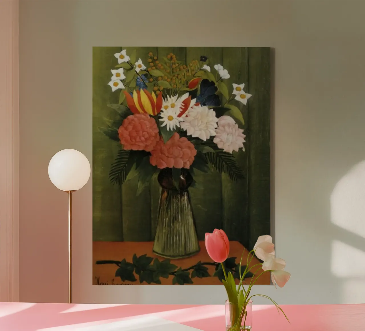 bouquet di fiori dipinto tela con Cornice a cassetta da taylor shop