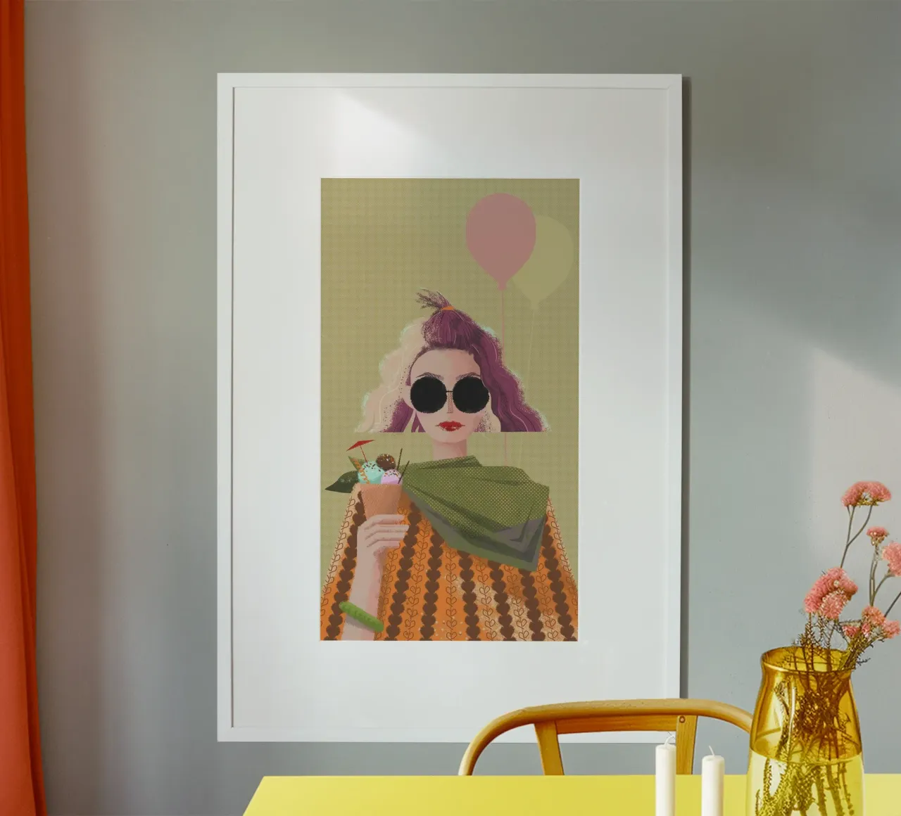 girl with fruit balloon poster da jasnet