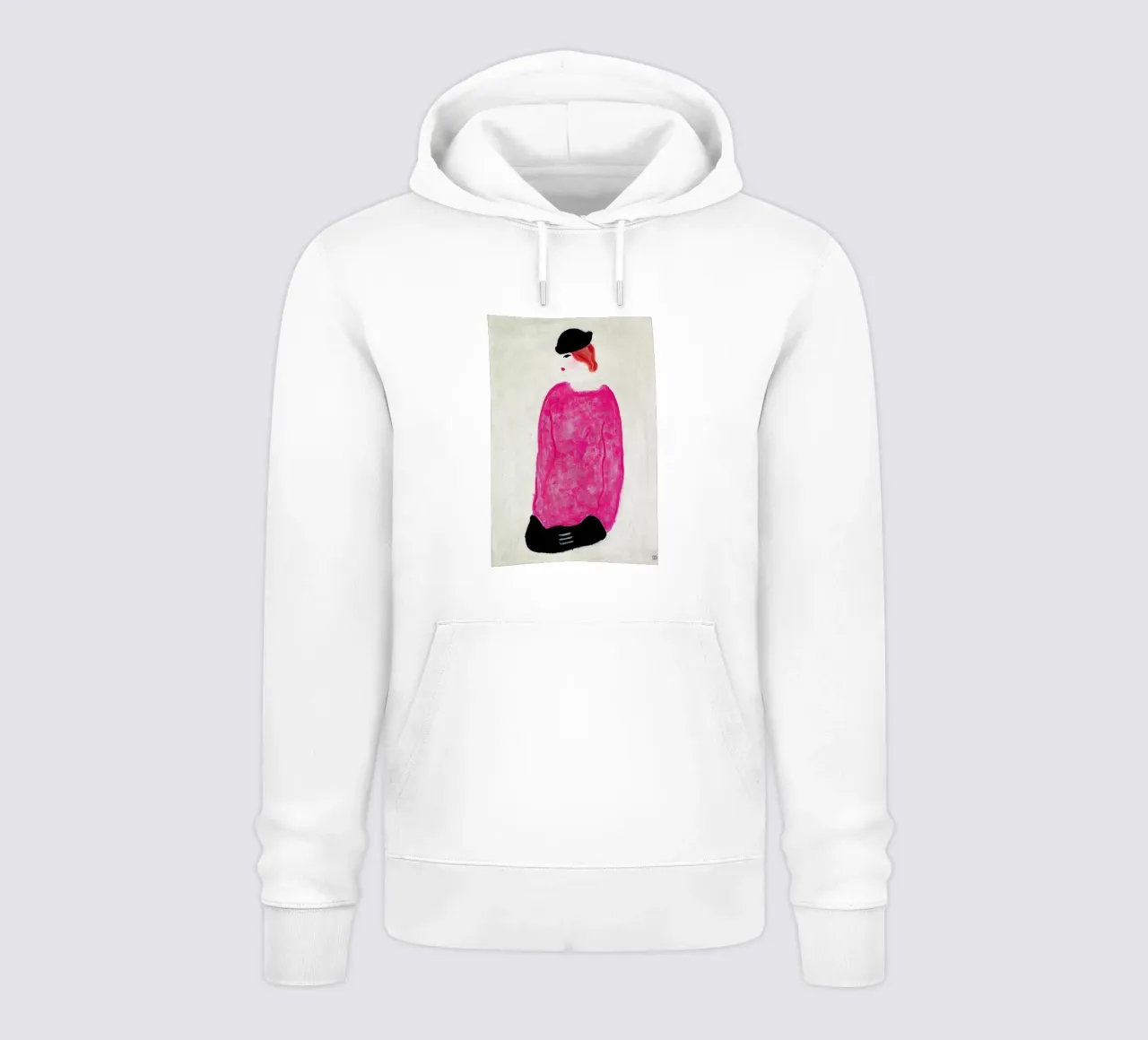 Donna in rosso - Chang Yu (Sanyu) felpa con cappuccio da Classic Art Prints