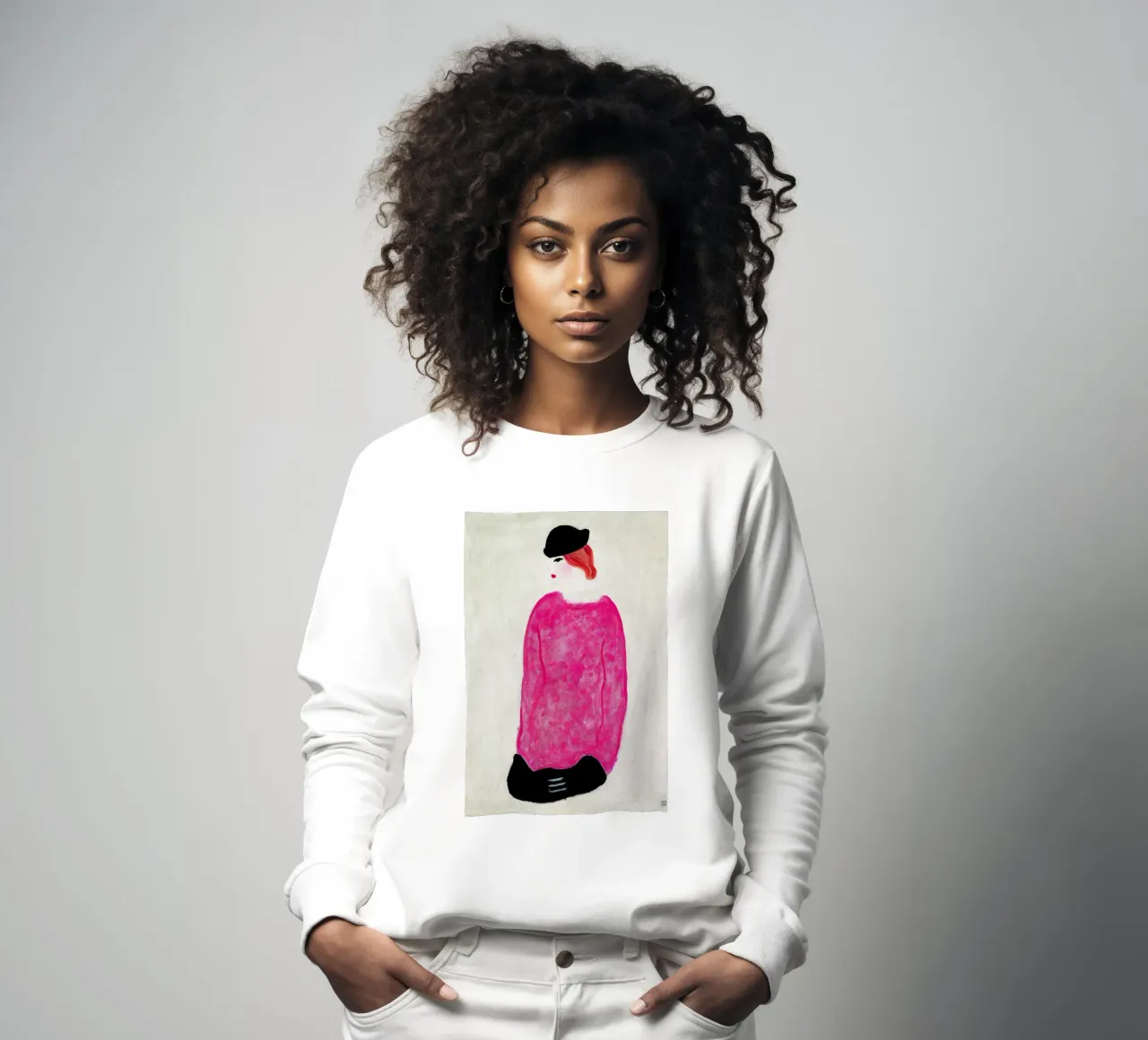 Donna in rosso - Chang Yu (Sanyu) felpa da Classic Art Prints
