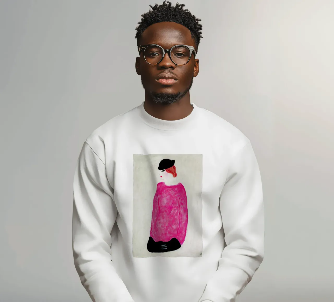 Donna in rosso - Chang Yu (Sanyu) felpa da Classic Art Prints