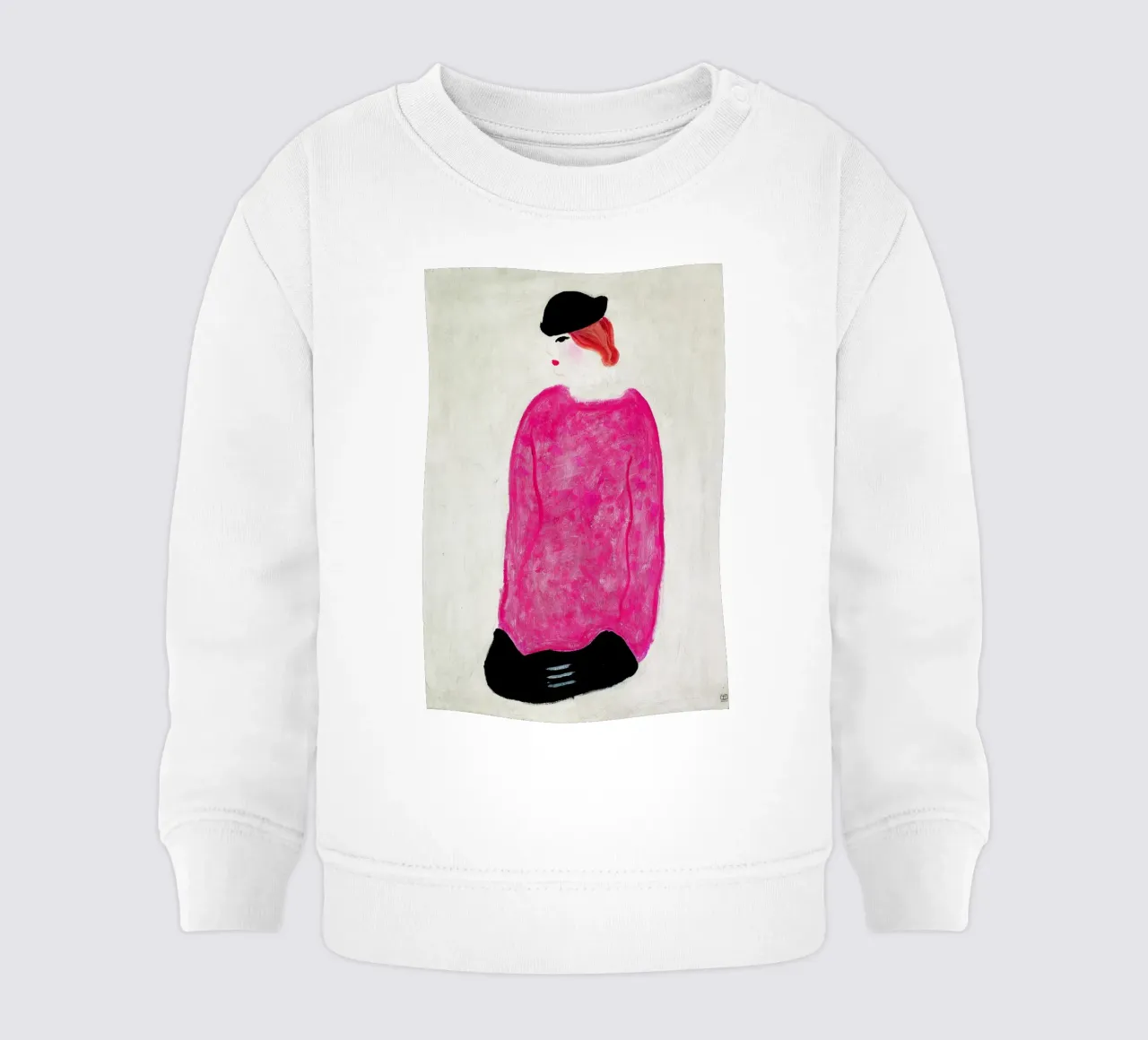 Donna in rosso - Chang Yu (Sanyu) felpa neonato da Classic Art Prints