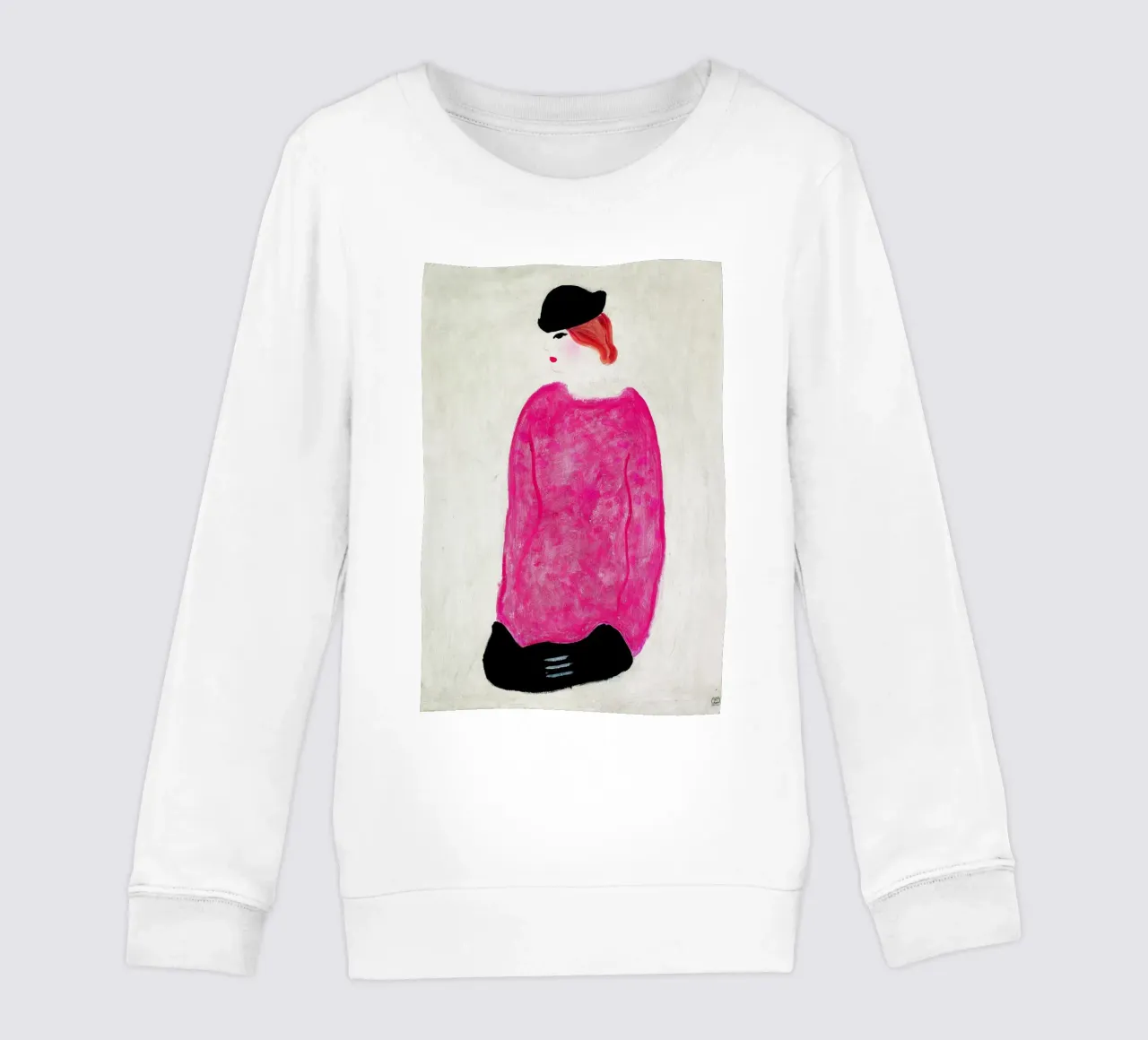 Donna in rosso - Chang Yu (Sanyu) felpa bambino da Classic Art Prints