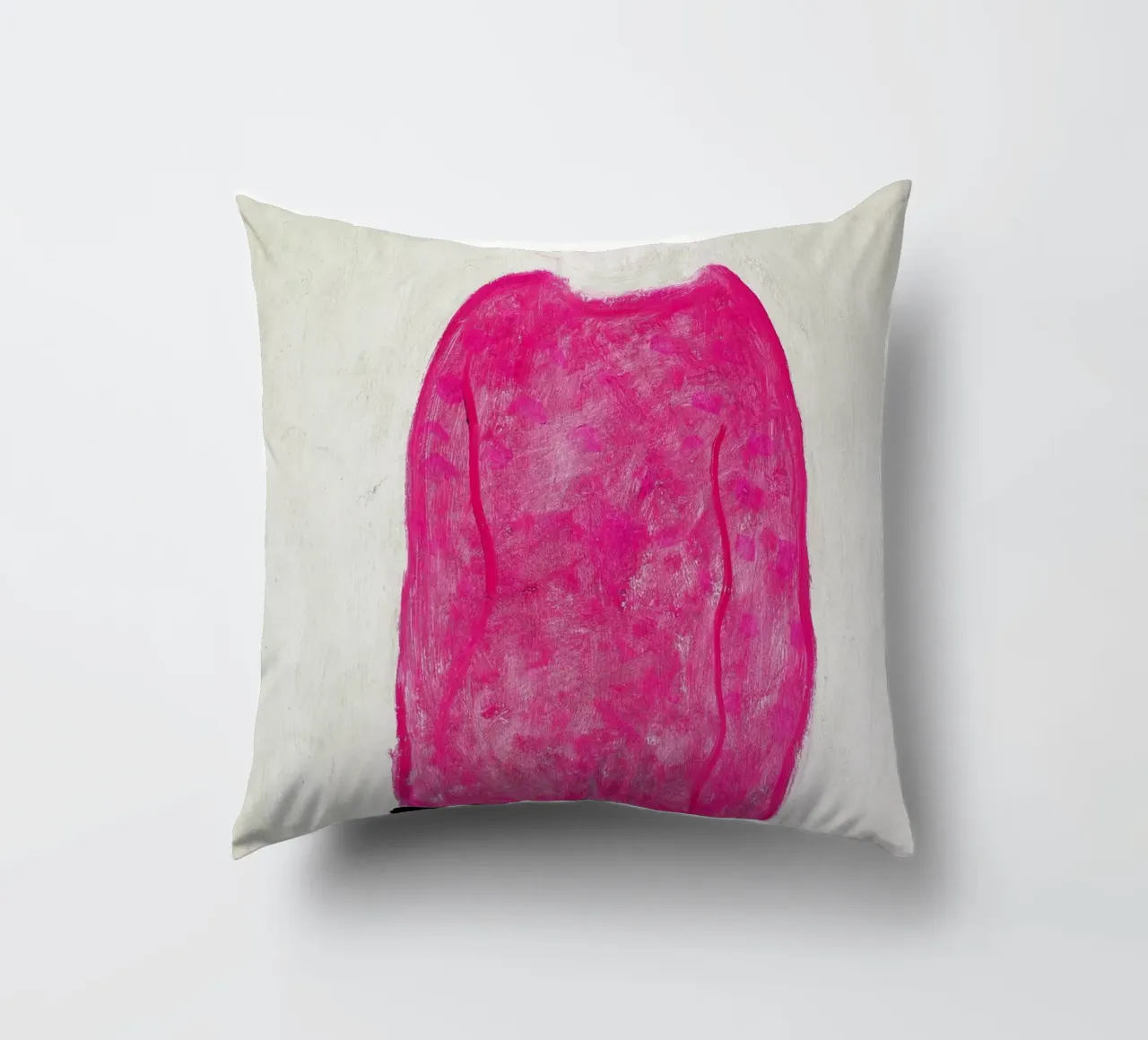 Donna in rosso - Chang Yu (Sanyu) cuscino da Classic Art Prints