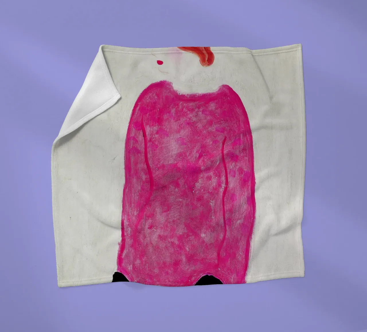 Donna in rosso - Chang Yu (Sanyu) coperta in pile da Classic Art Prints
