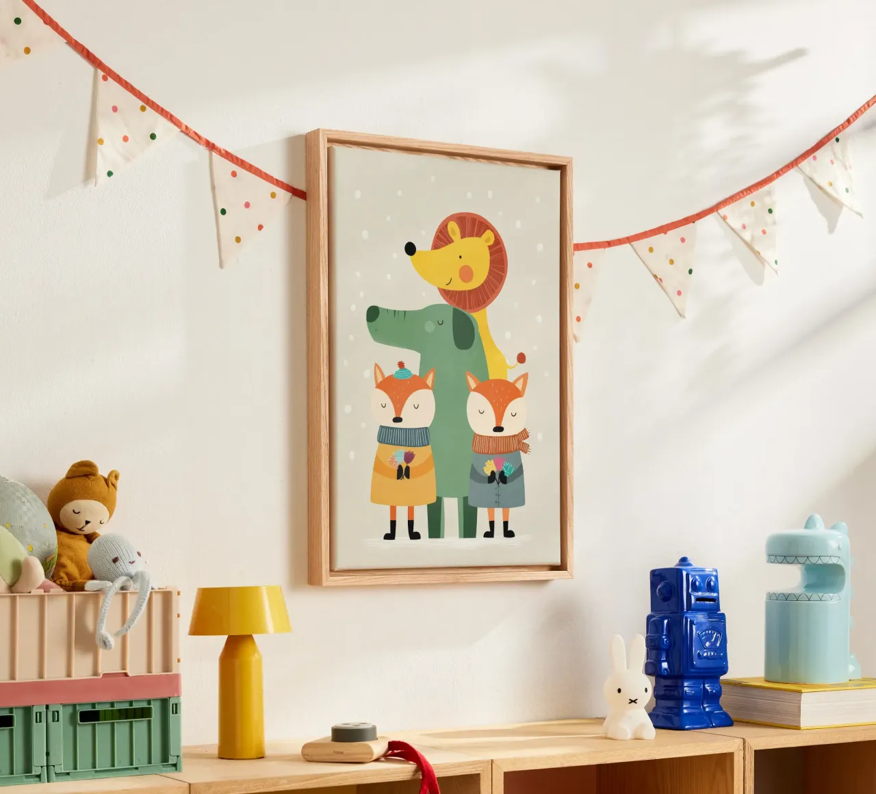 Winter Buddies tela con Cornice a cassetta da Kiara