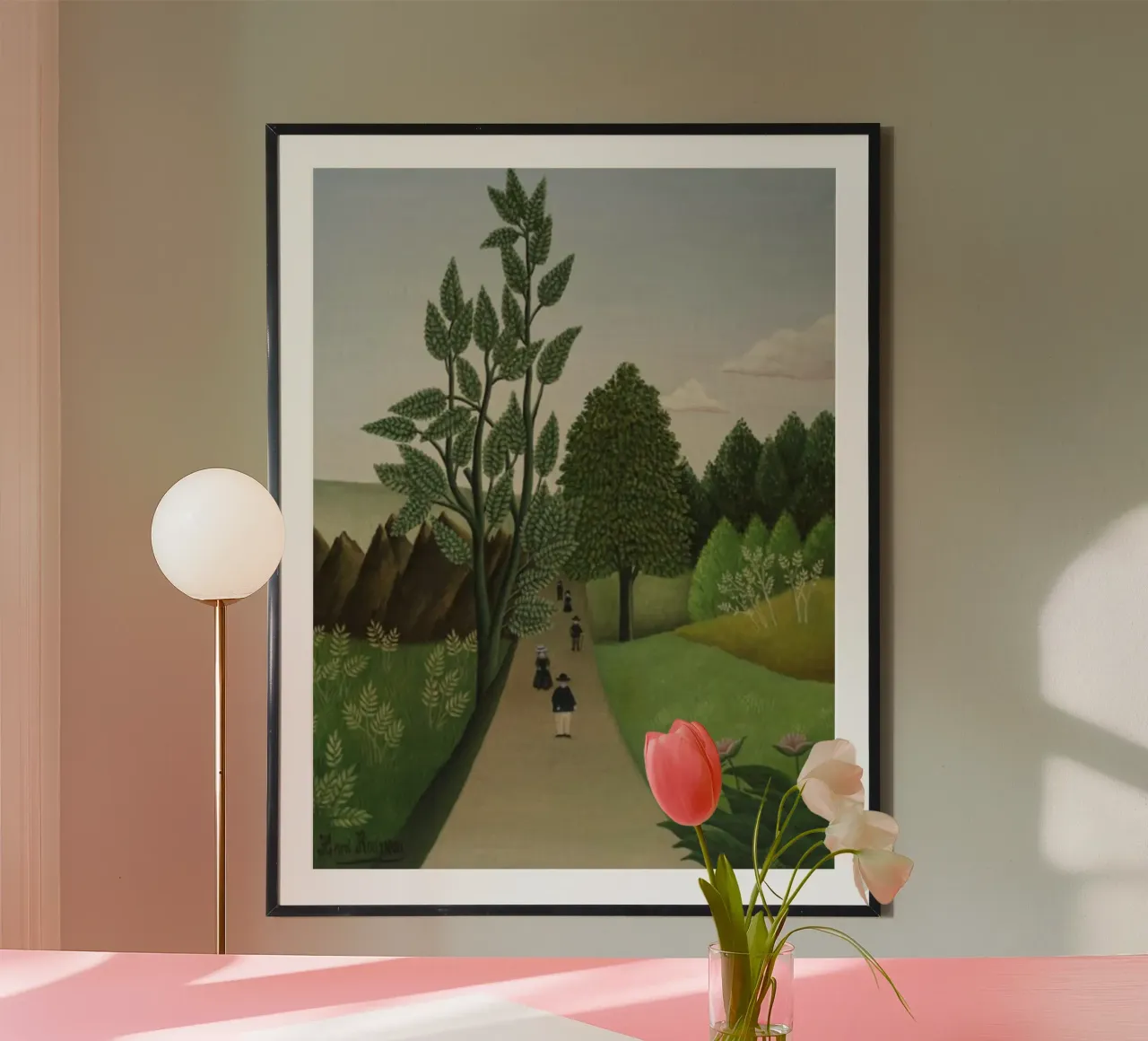 strada in mezzo alle colline poster con telaio in alluminio da taylor shop
