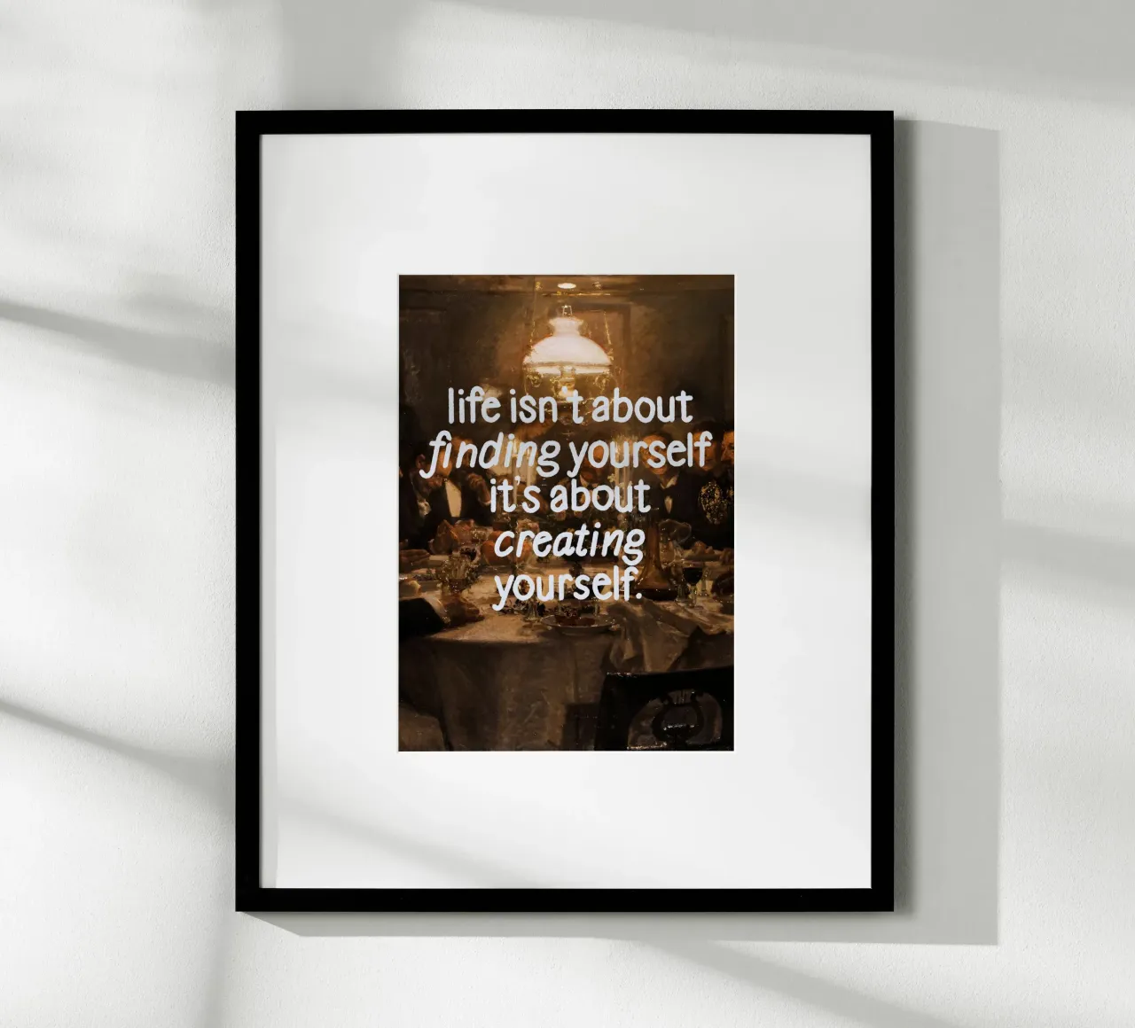 about creating yourself poster con telaio in legno da Type & Tape