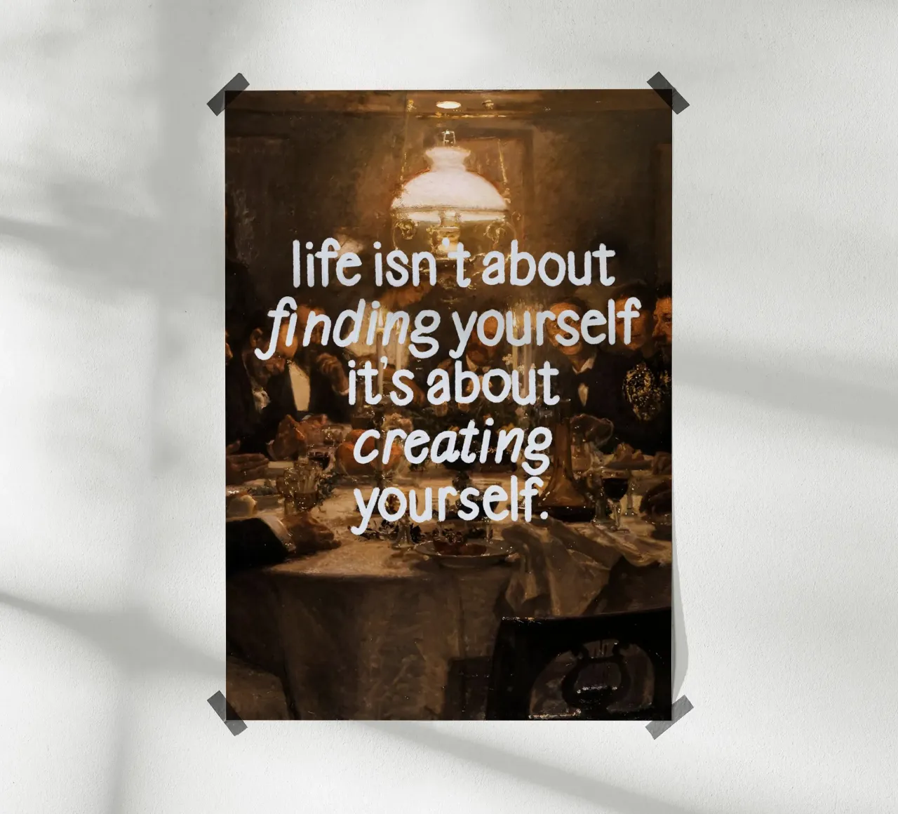 about creating yourself poster con telaio in legno da Type & Tape