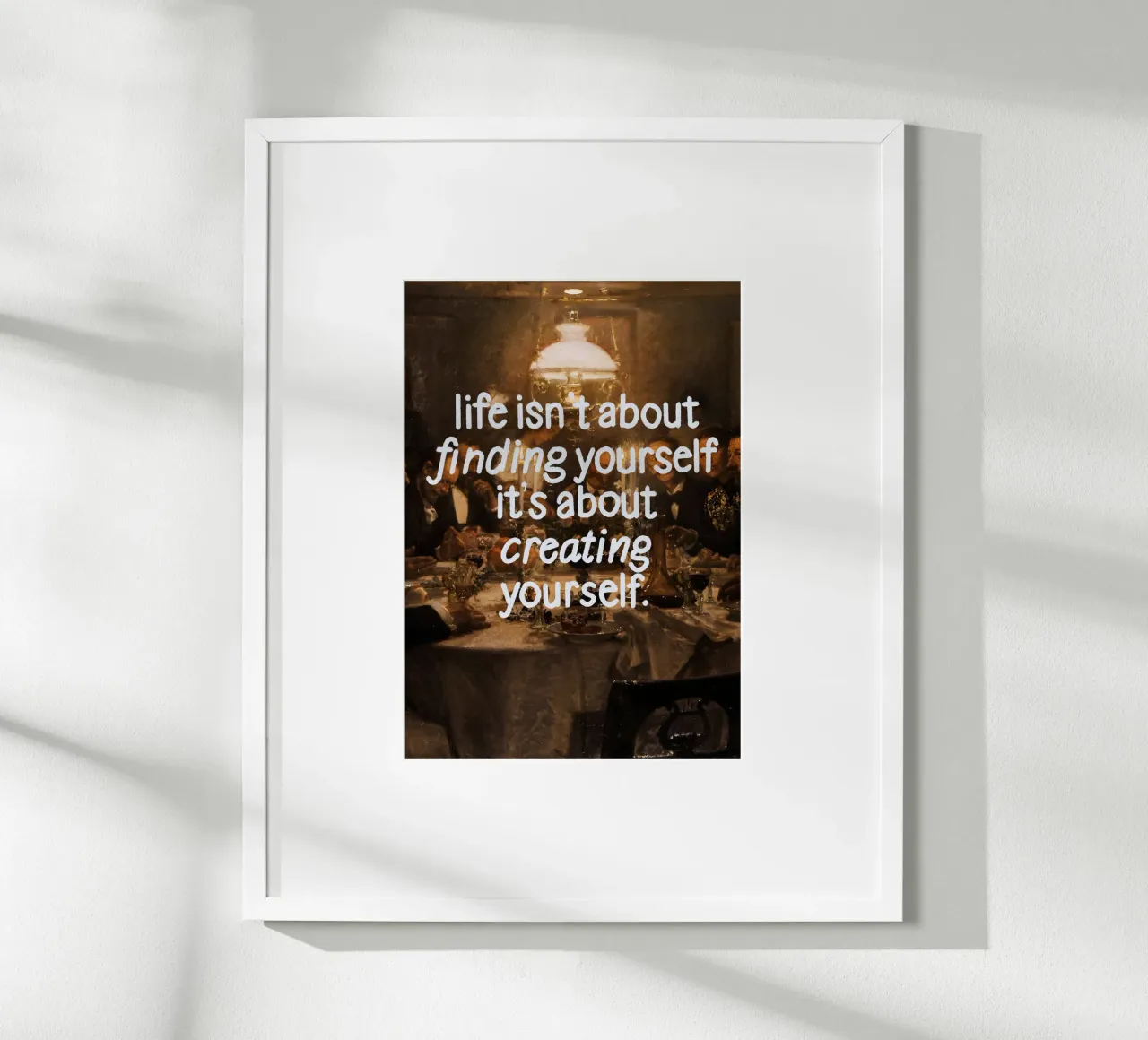 about creating yourself poster con telaio in legno da Type & Tape