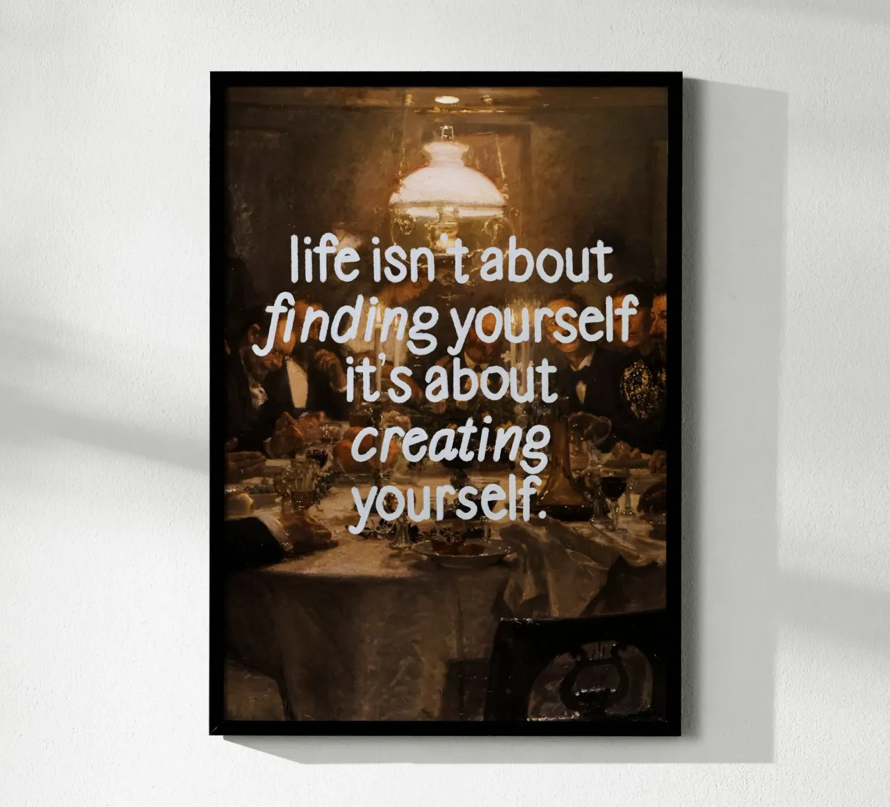 about creating yourself poster con telaio in legno da Type & Tape