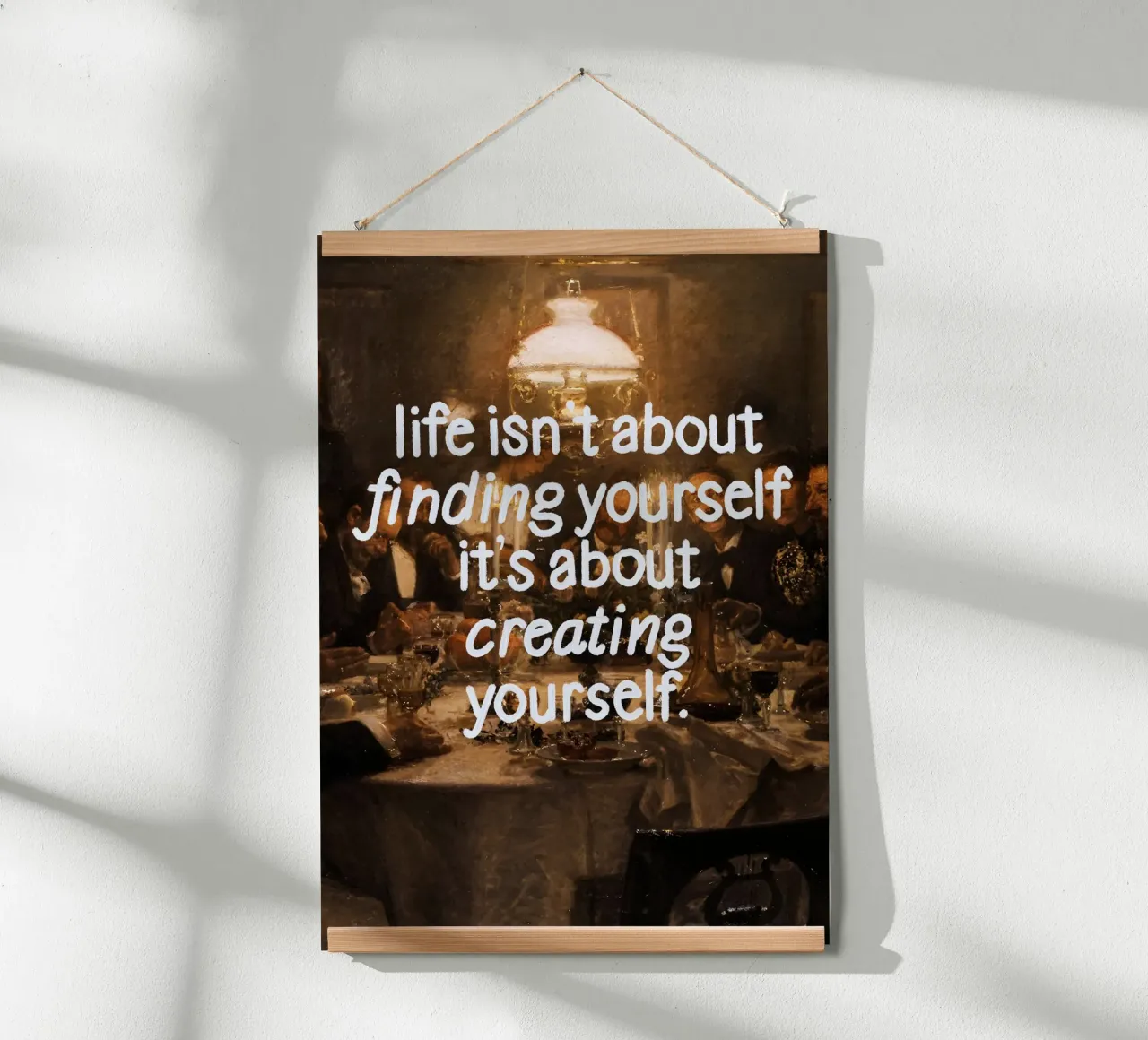 about creating yourself poster con telaio in legno da Type & Tape