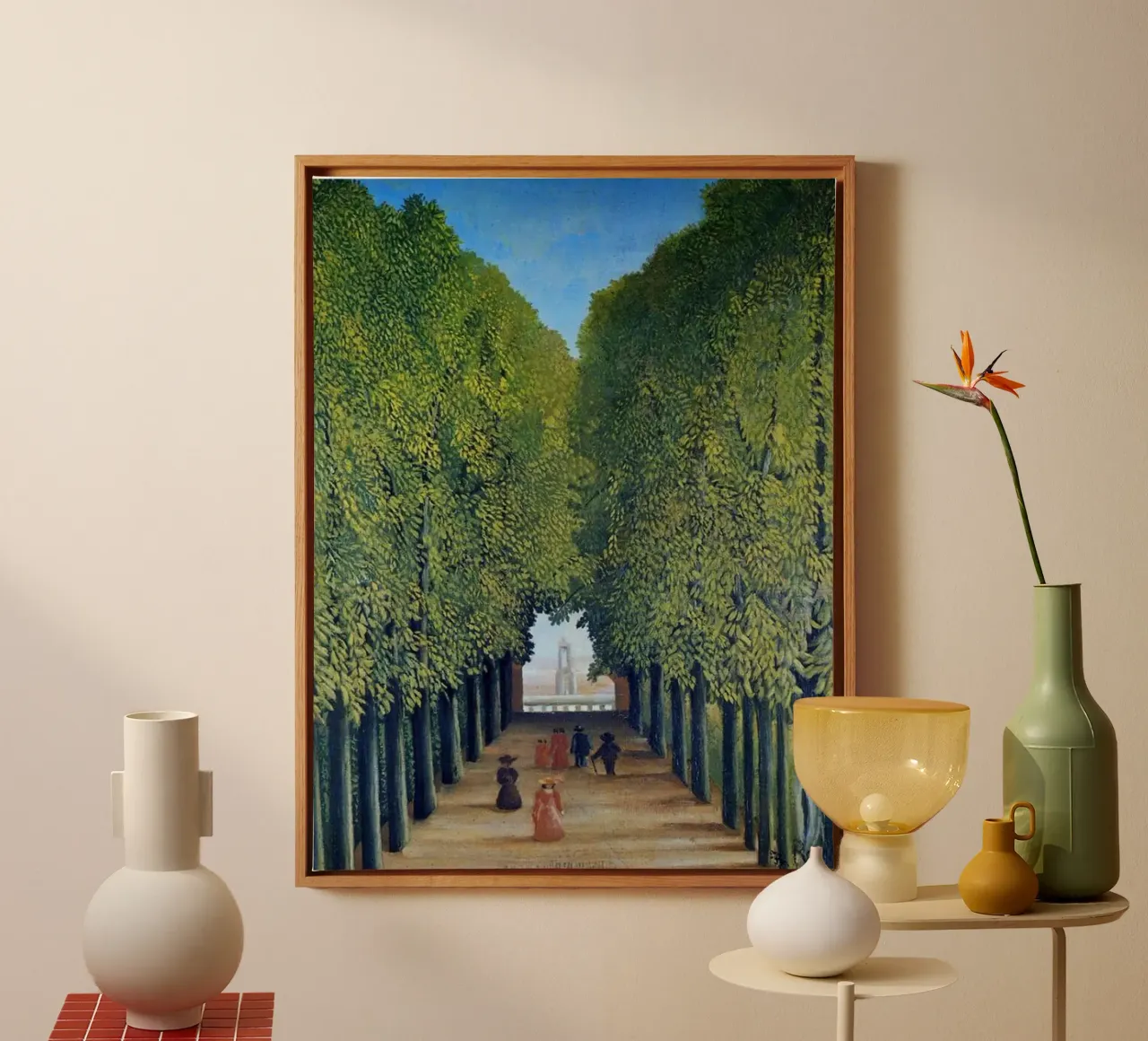 un sentiero in un bel giardino tela con Cornice a cassetta da taylor shop