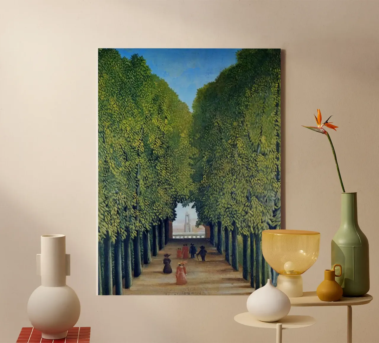 un sentiero in un bel giardino tela con Cornice a cassetta da taylor shop