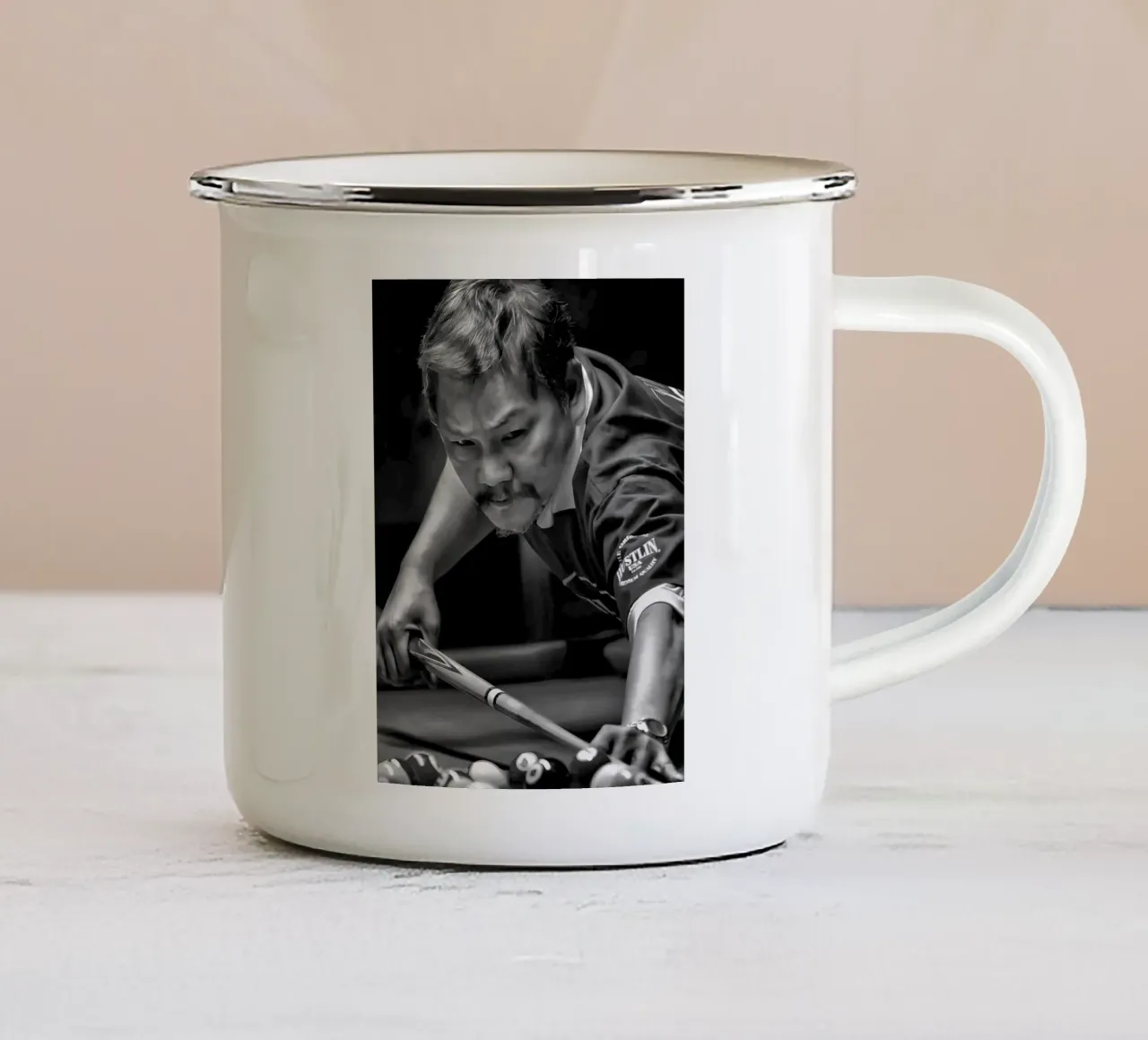 Efren Reyes tazza in smalto da Low poly art