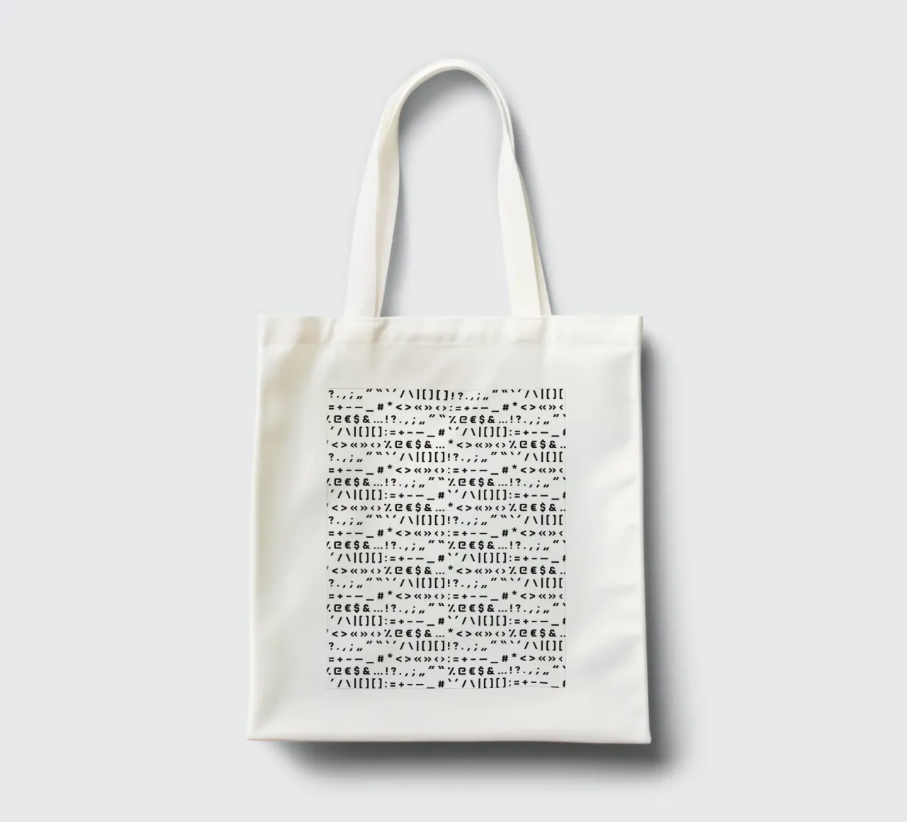 Typography Special Characters Pattern #1 borsa in juta da kathrinmay