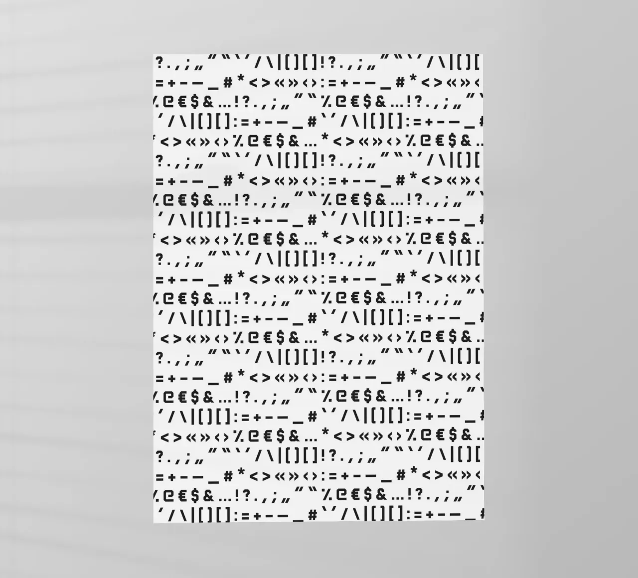 Typography Special Characters Pattern #1 pellicola backlit da kathrinmay
