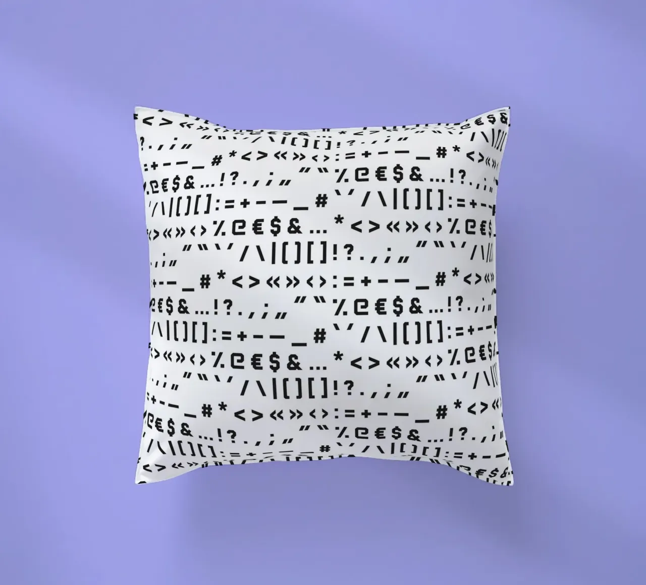 Typography Special Characters Pattern #1 cuscino da kathrinmay