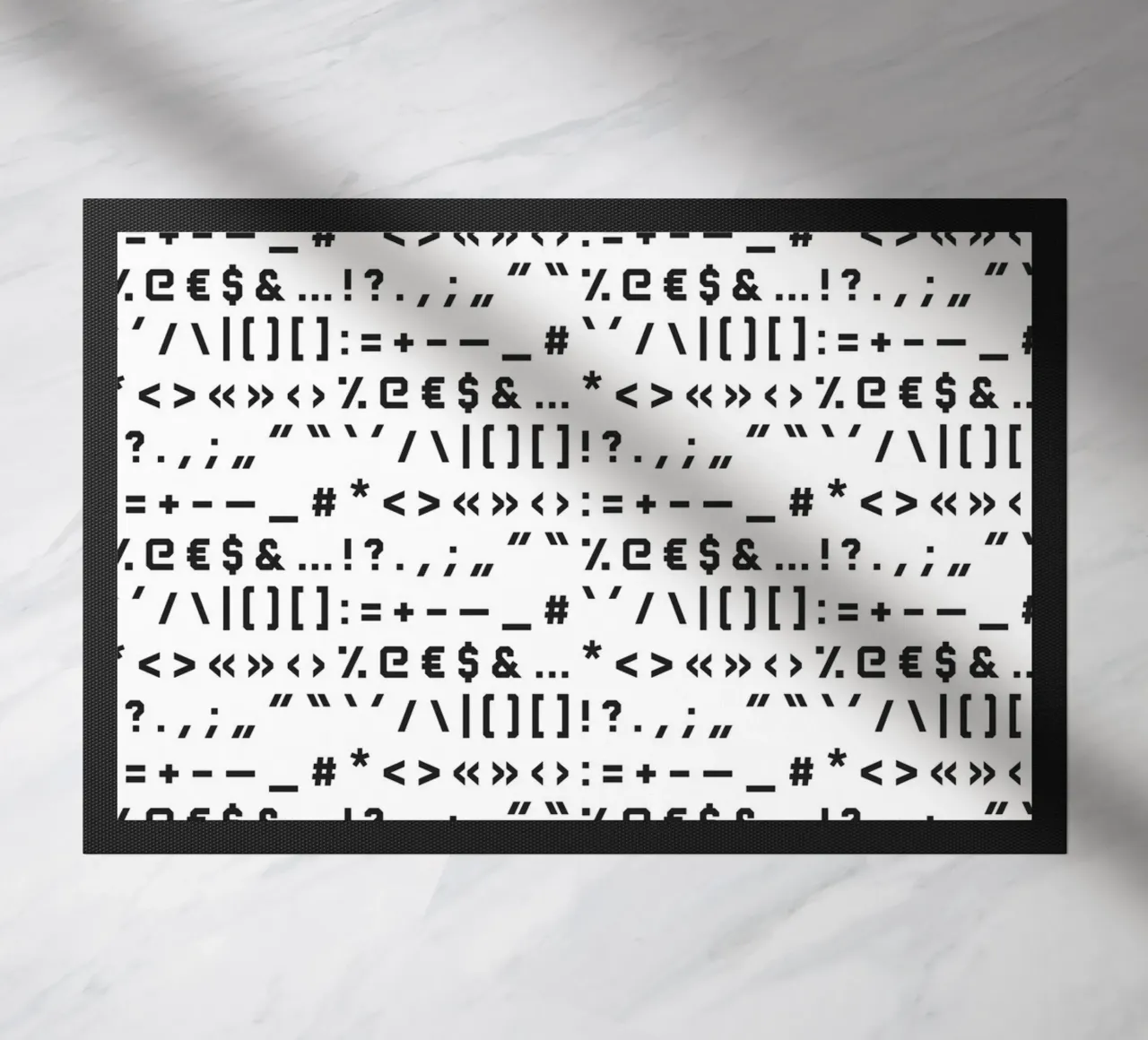 Typography Special Characters Pattern #1 doormat by kathrinmay