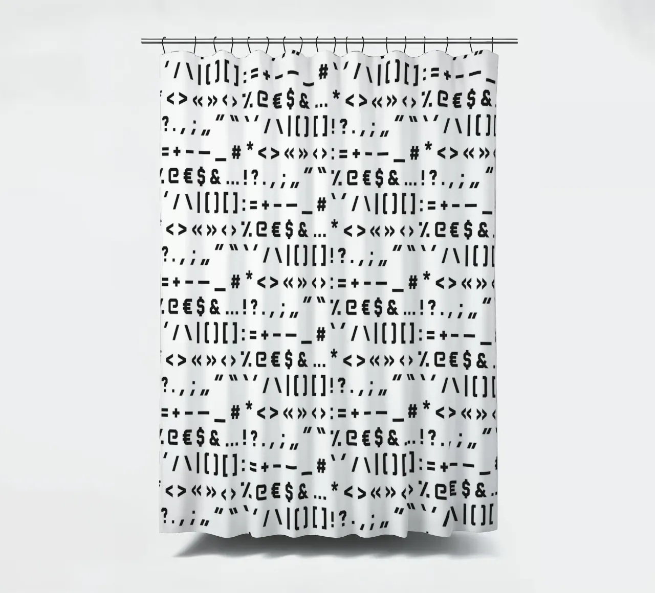 Typography Special Characters Pattern #1 tenda da doccia da kathrinmay