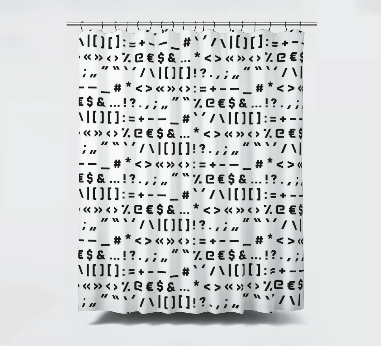 Typography Special Characters Pattern #1 tenda da doccia da kathrinmay