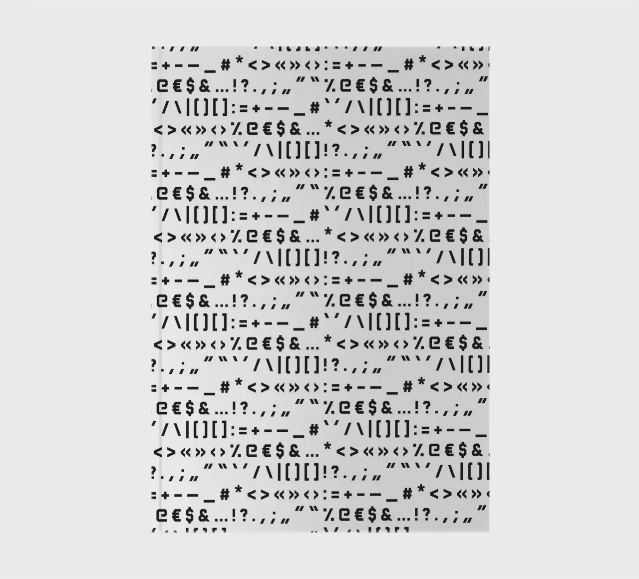 Typography Special Characters Pattern #1 notebook by kathrinmay