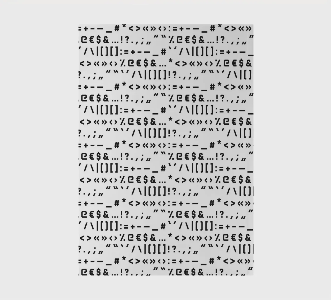 Typography Special Characters Pattern #1 notebook by kathrinmay