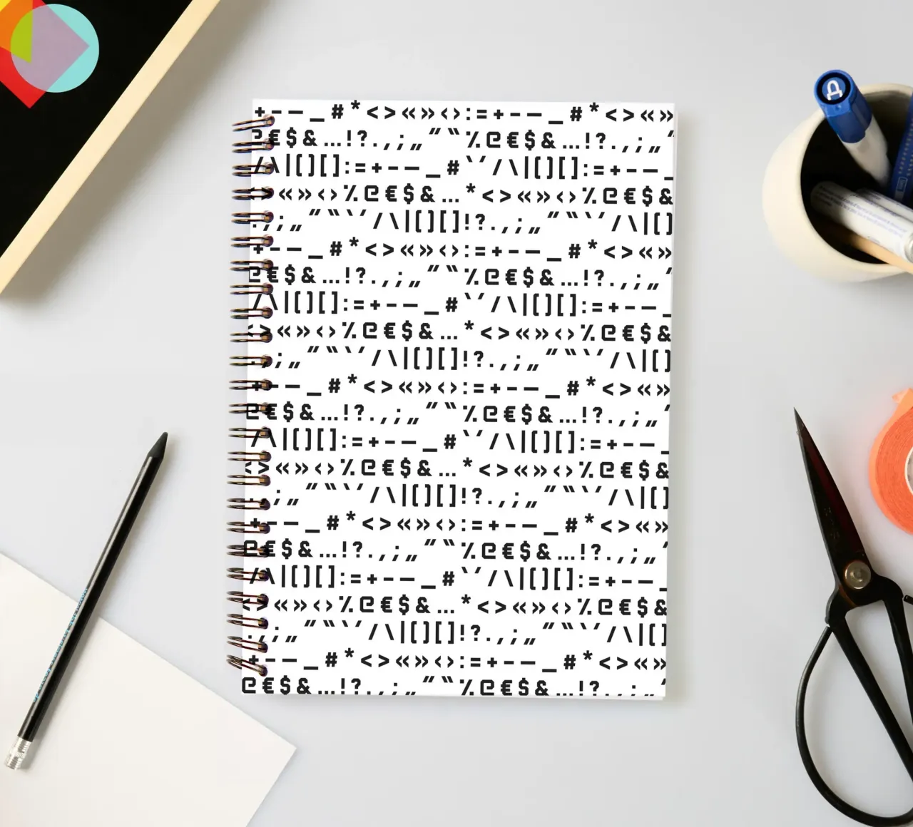 Typography Special Characters Pattern #1 diario ad anelli da kathrinmay