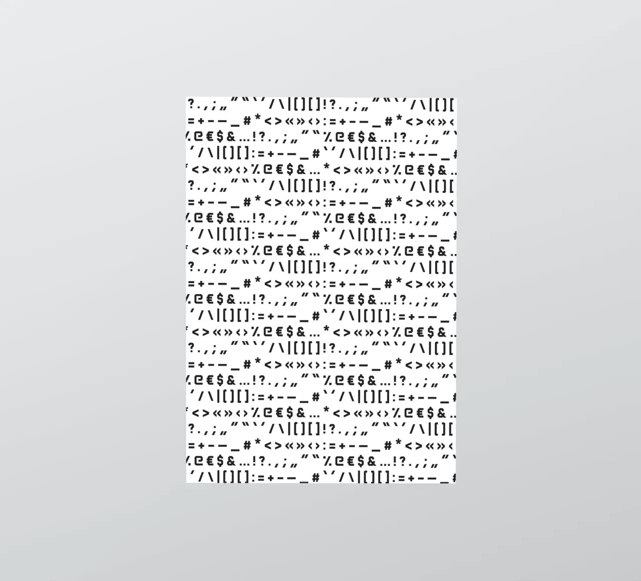 Typography Special Characters Pattern #1 adesivo da kathrinmay