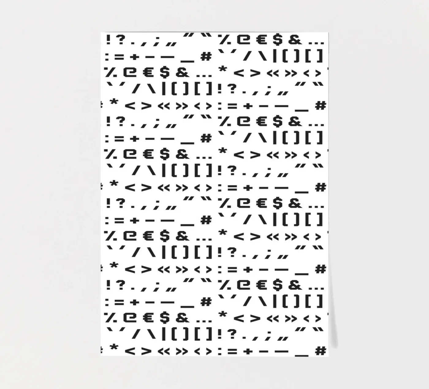 Typography Special Characters Pattern #1 sticker sheet by kathrinmay