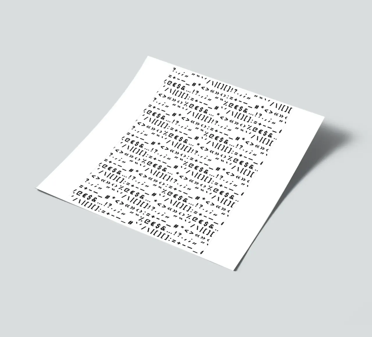 Typography Special Characters Pattern #1 foglio adesivo da kathrinmay