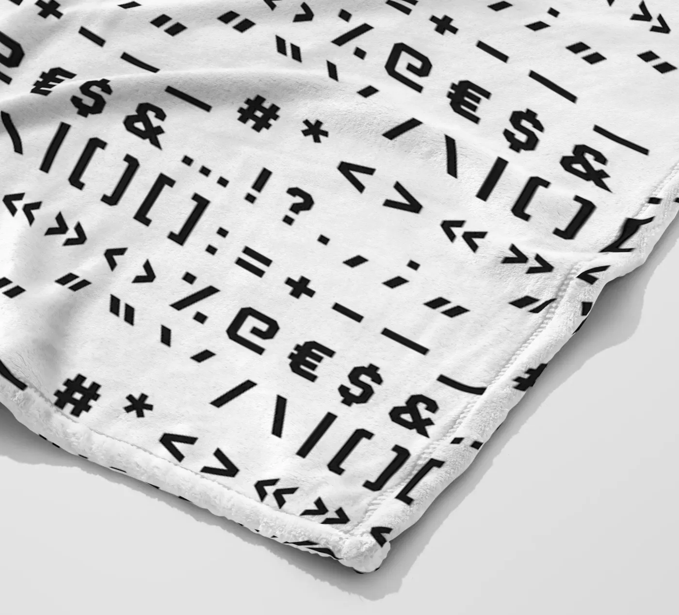 Typography Special Characters Pattern #1 Fleecedecke von kathrinmay