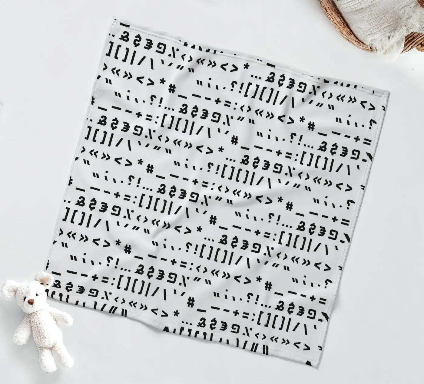 Typography Special Characters Pattern #1 Fleecedecke von kathrinmay