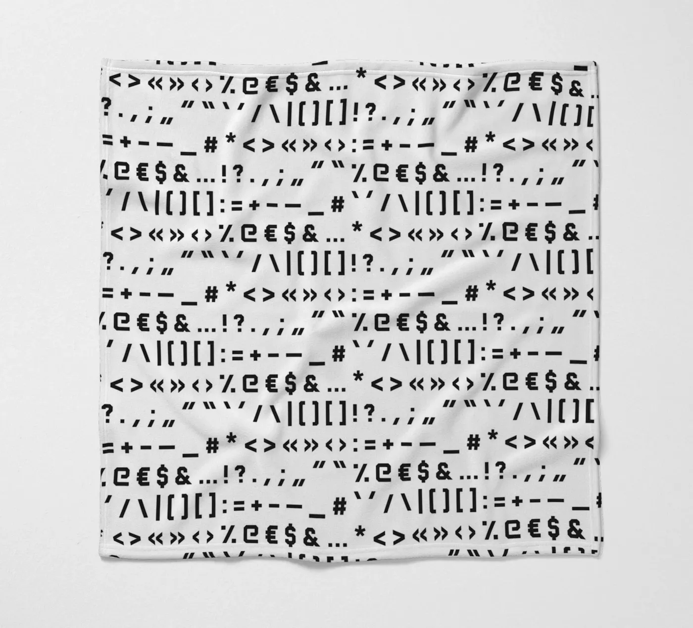 Typography Special Characters Pattern #1 Fleecedecke von kathrinmay
