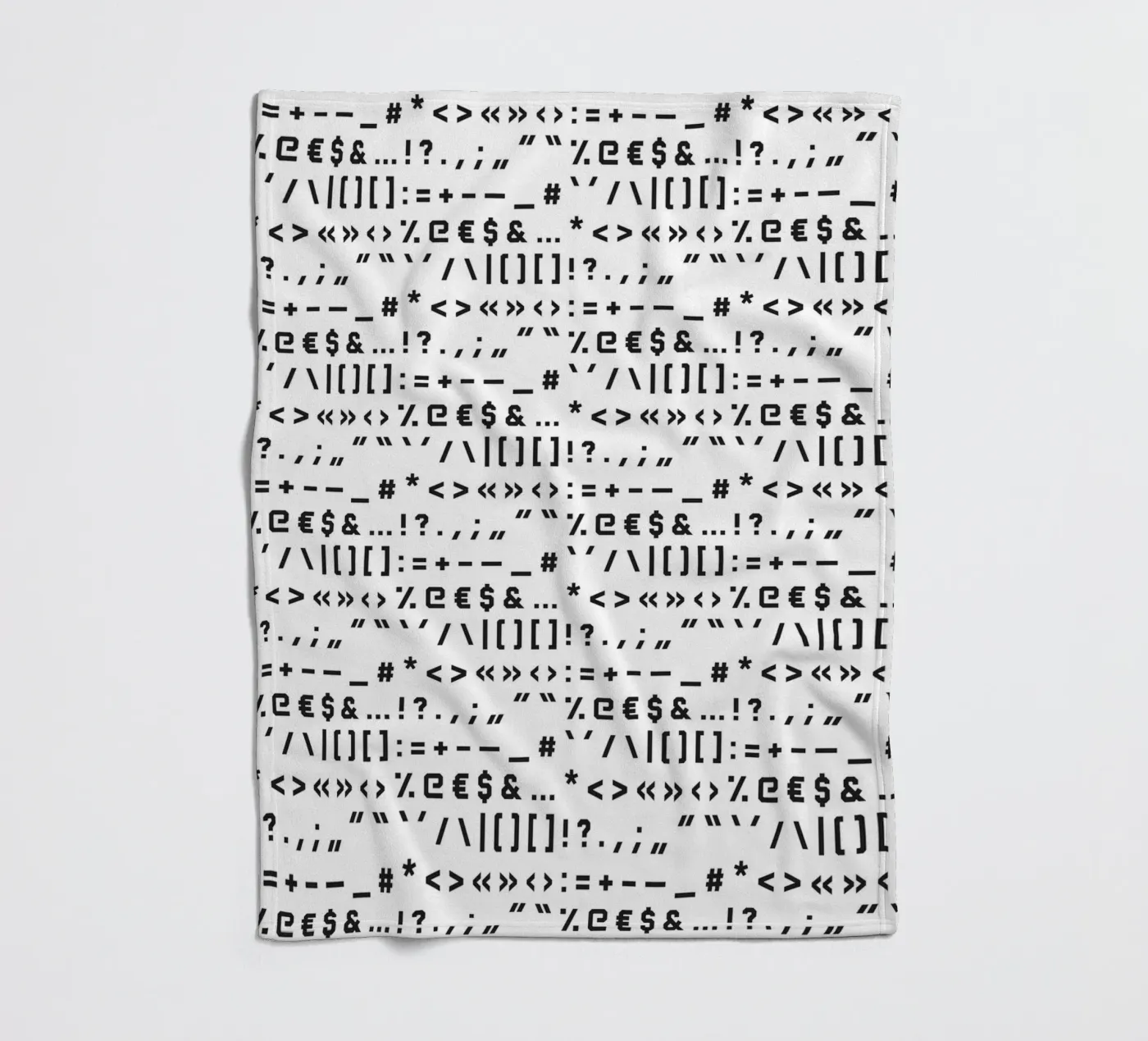 Typography Special Characters Pattern #1 Fleecedecke von kathrinmay