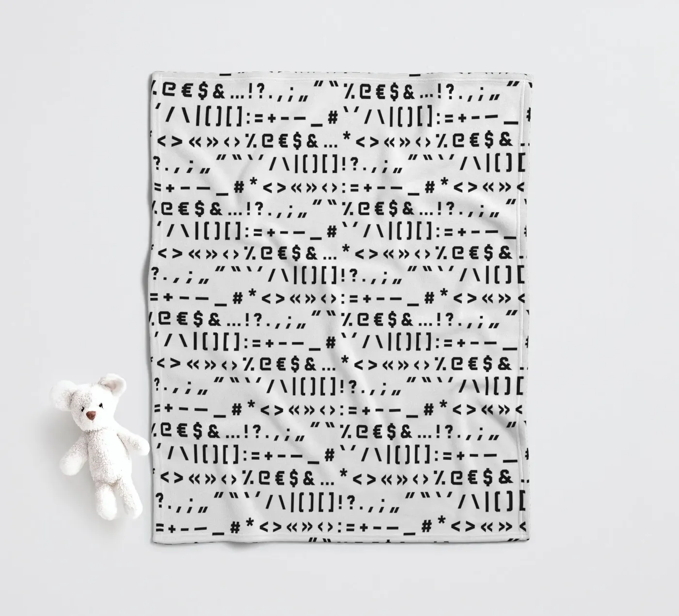 Typography Special Characters Pattern #1 Fleecedecke von kathrinmay
