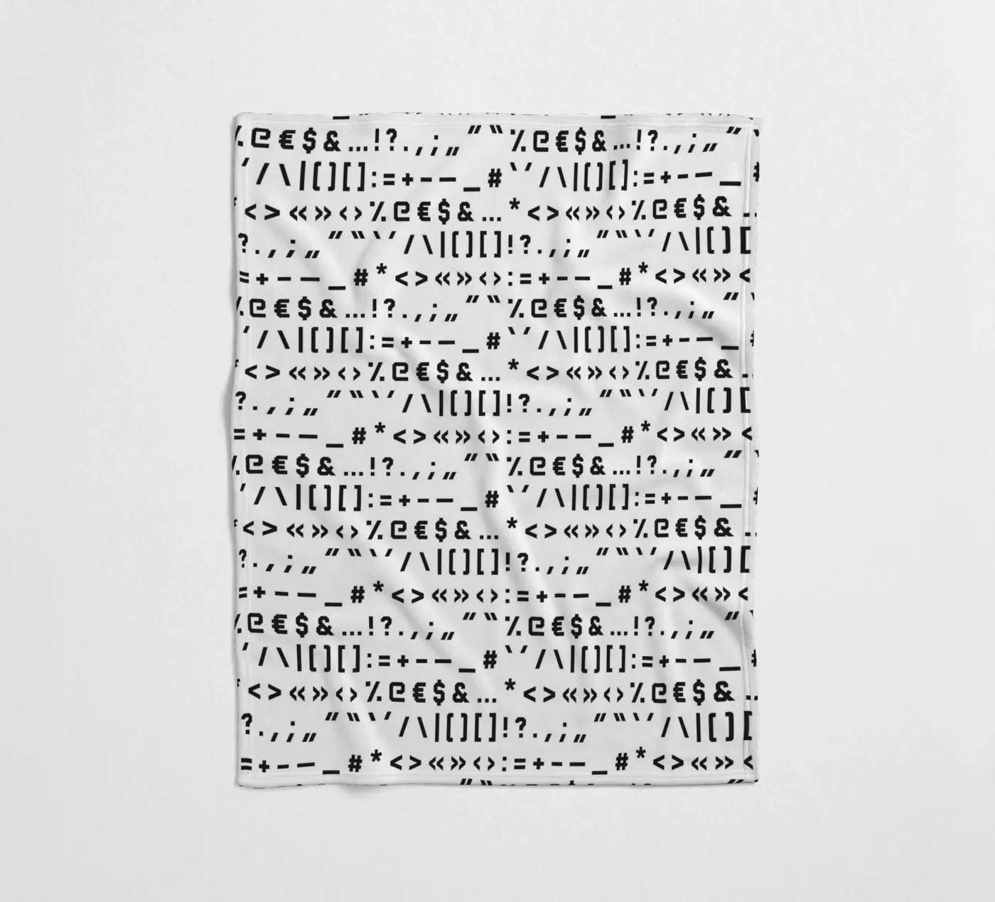 Typography Special Characters Pattern #1 Fleecedecke von kathrinmay
