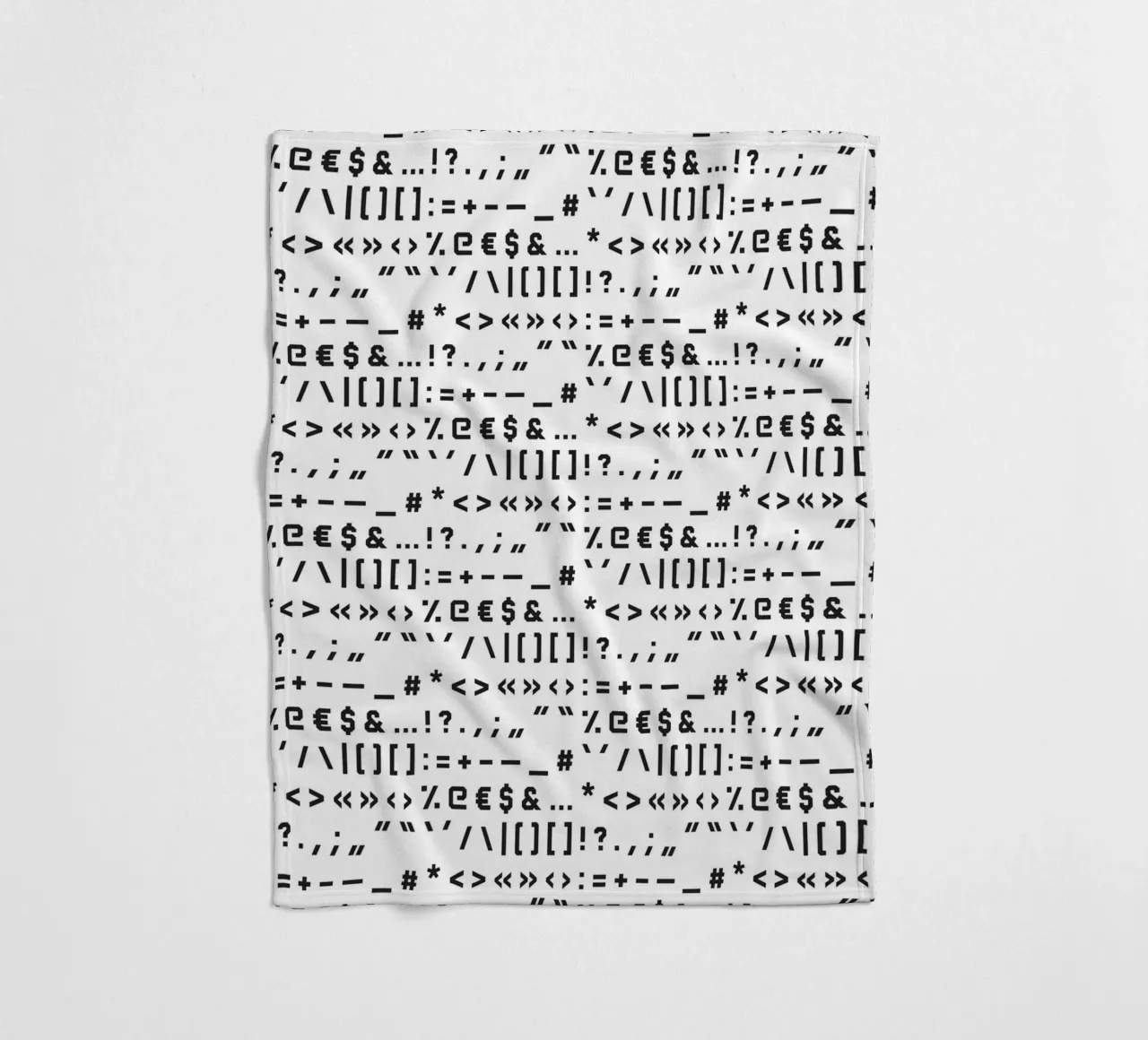 Typography Special Characters Pattern #1 coperta in pile da kathrinmay