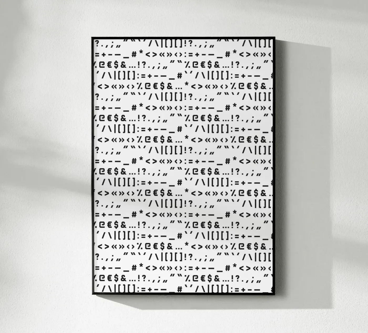 Typography Special Characters Pattern #1 plexiglas de kathrinmay