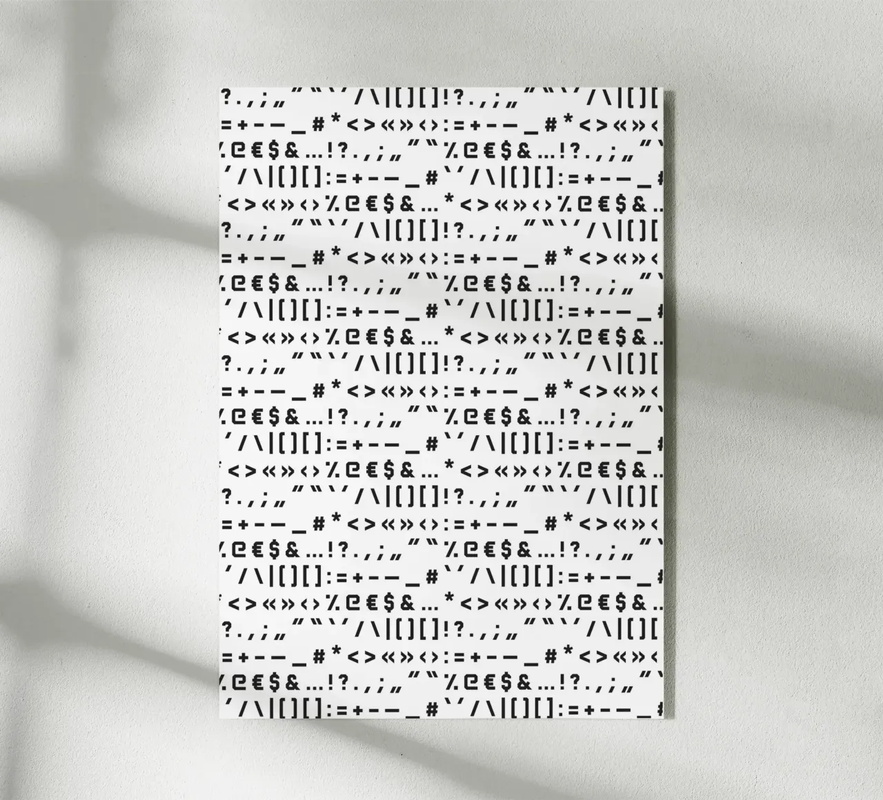 Typography Special Characters Pattern #1 metacrilato de kathrinmay