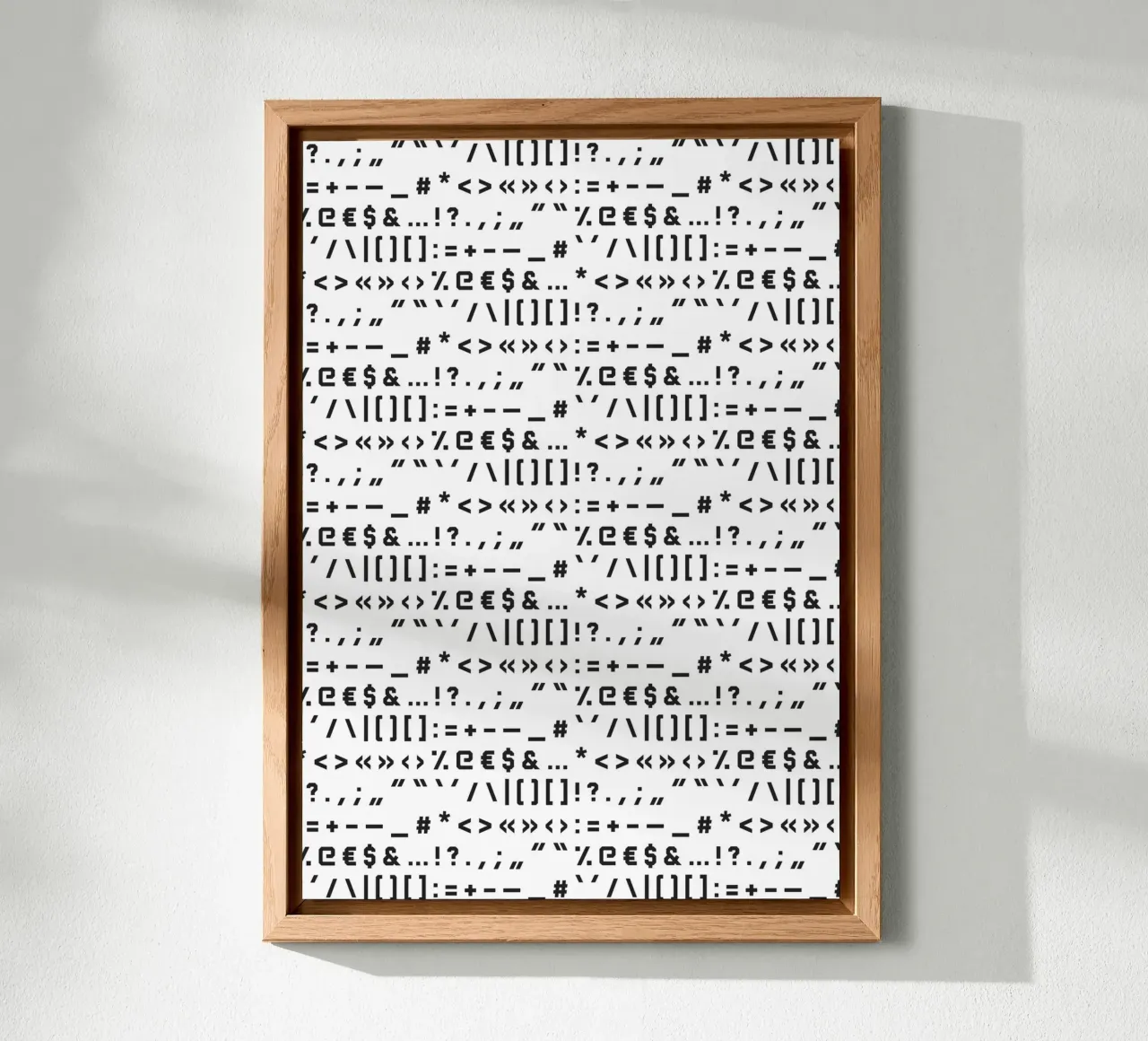 Typography Special Characters Pattern #1 alluminio dibond da kathrinmay