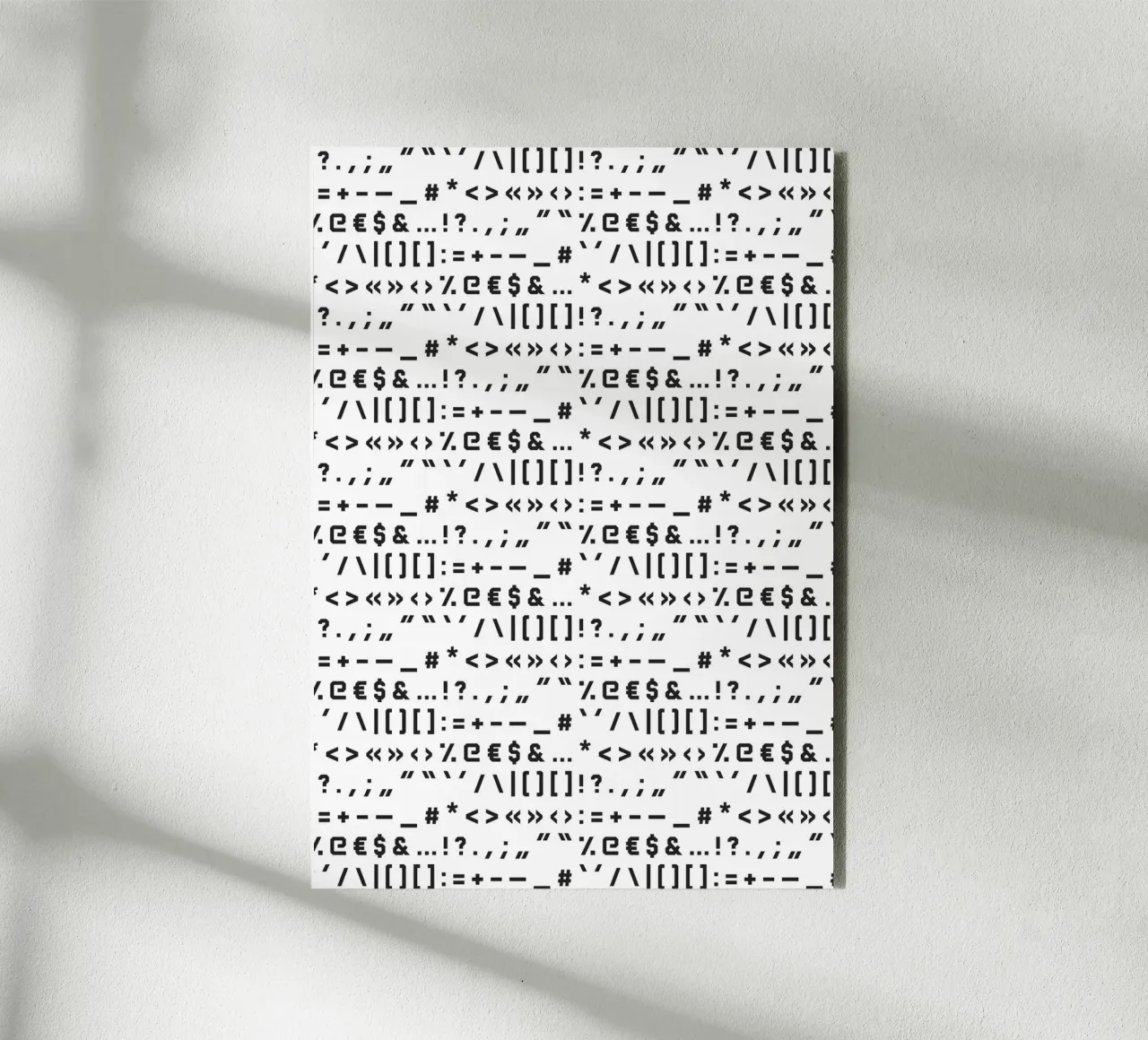 Typography Special Characters Pattern #1 alluminio dibond da kathrinmay