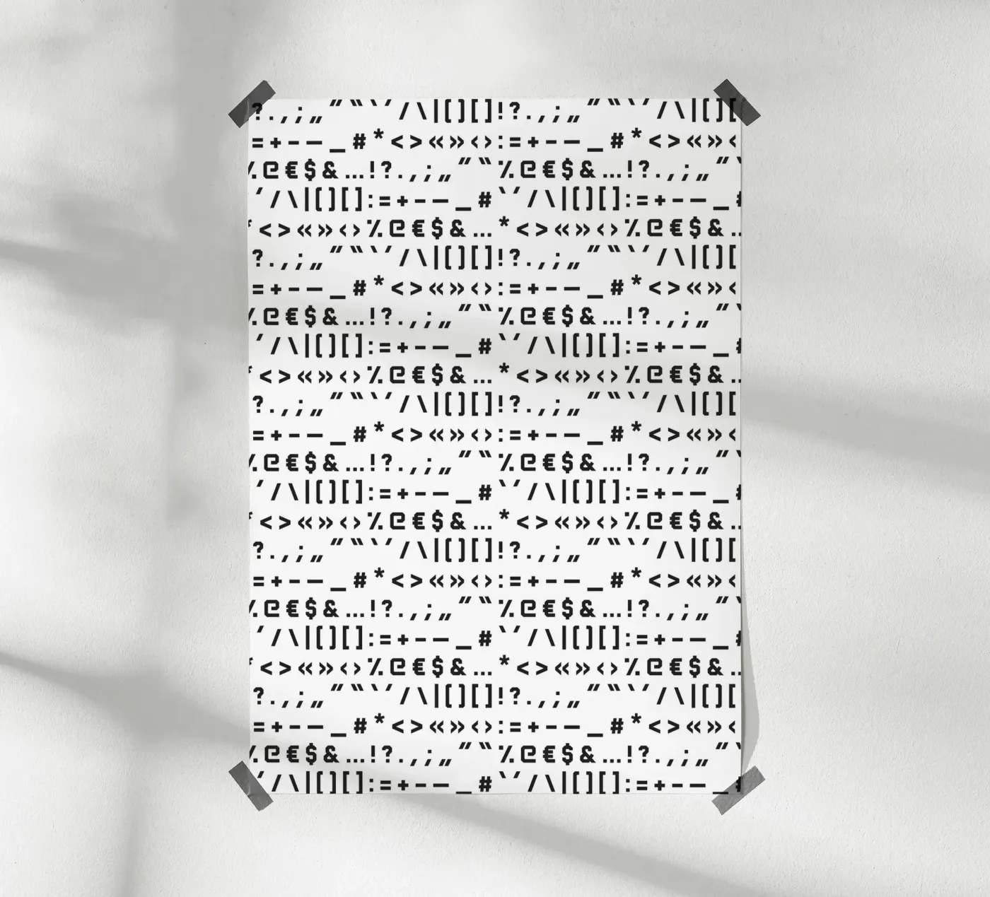 Typography Special Characters Pattern #1 poster van kathrinmay