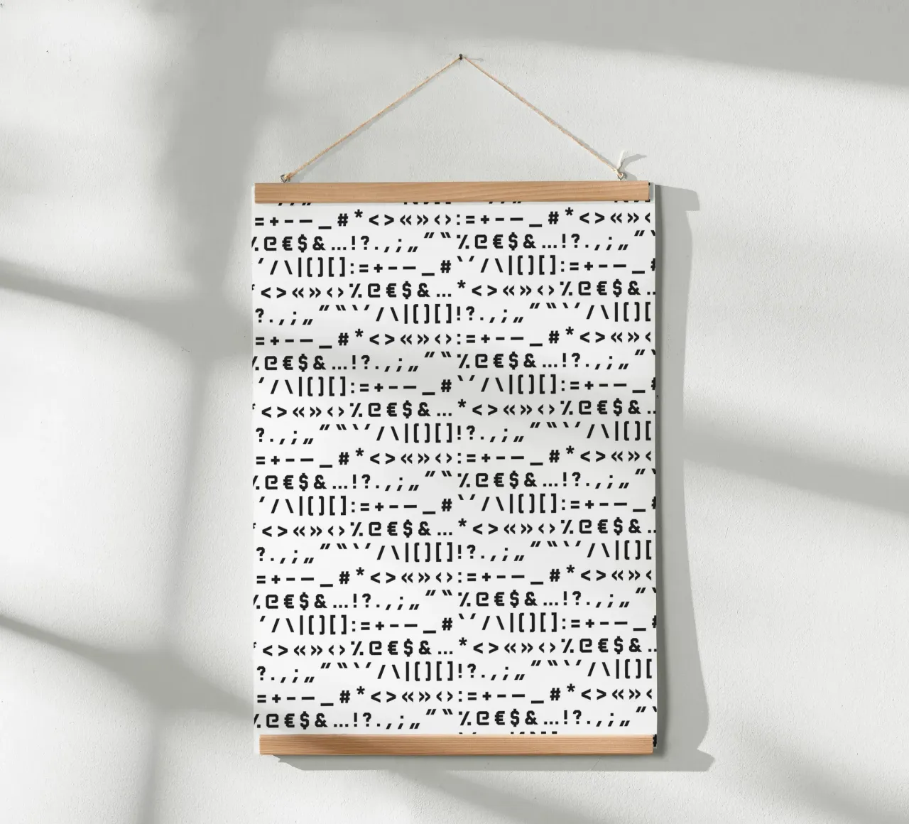 Typography Special Characters Pattern #1 poster con telaio in alluminio da kathrinmay