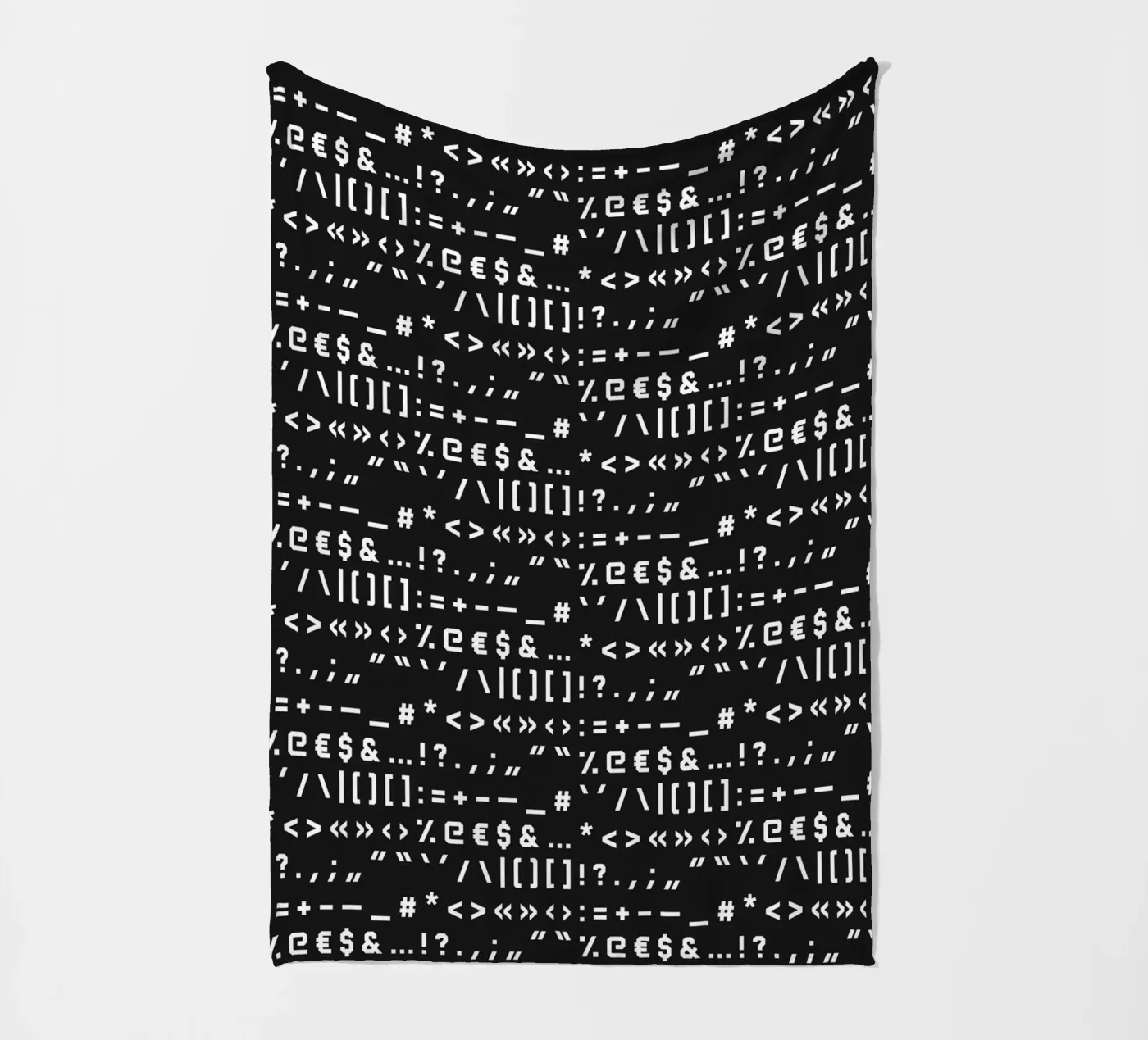 Typography Special Characters Pattern #2 Fleecedecke von kathrinmay