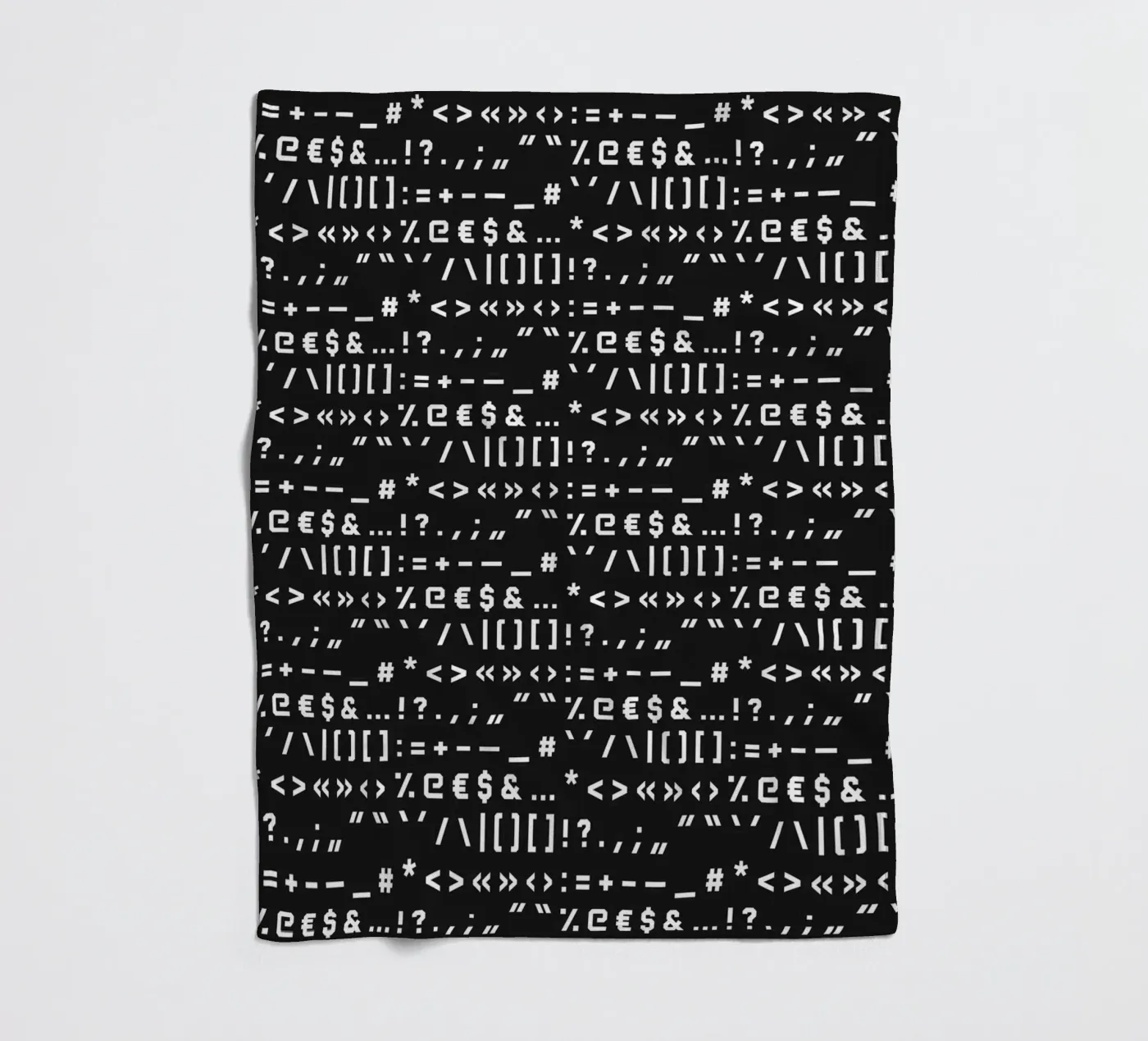 Typography Special Characters Pattern #2 Fleecedecke von kathrinmay