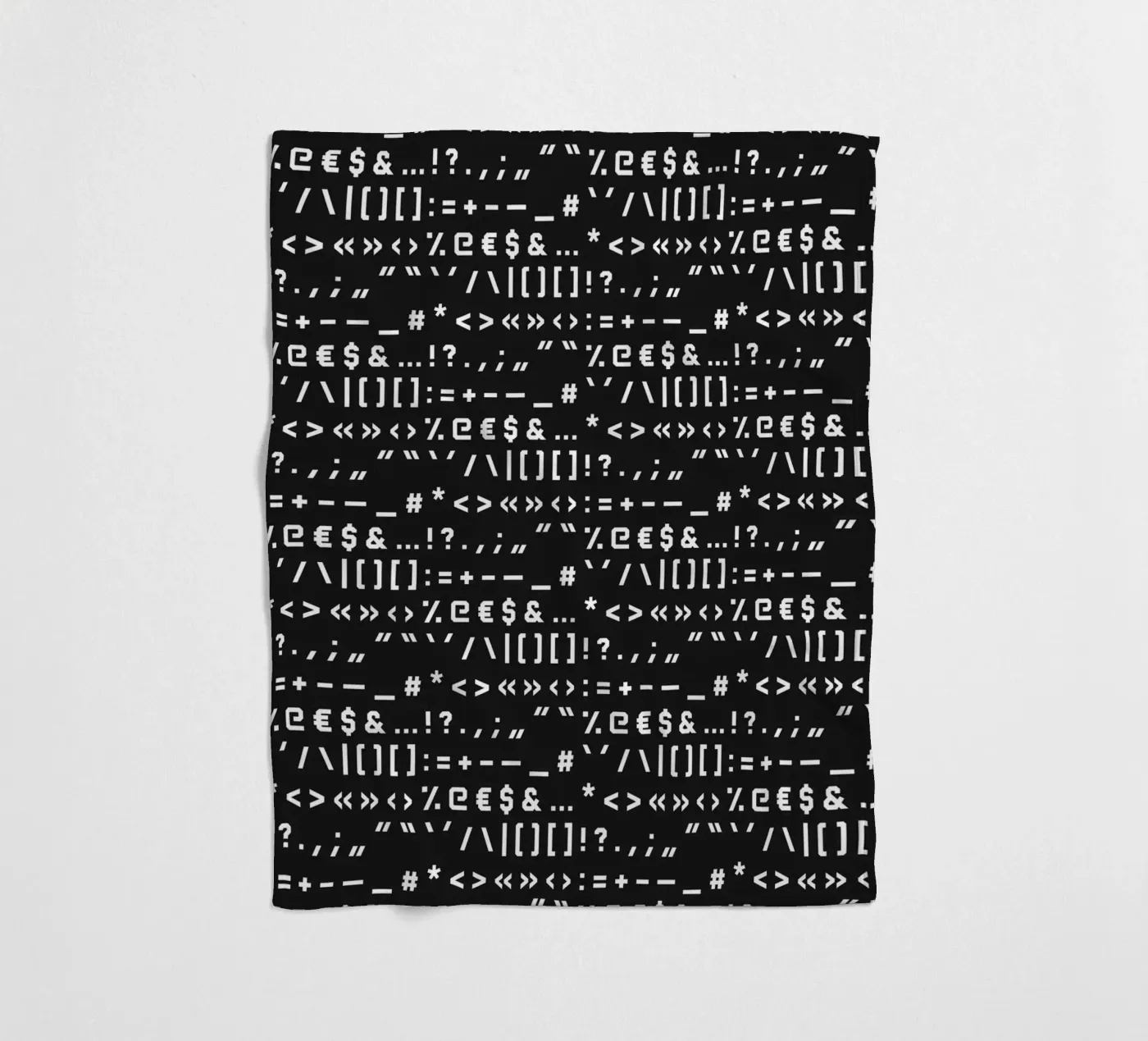 Typography Special Characters Pattern #2 Fleecedecke von kathrinmay